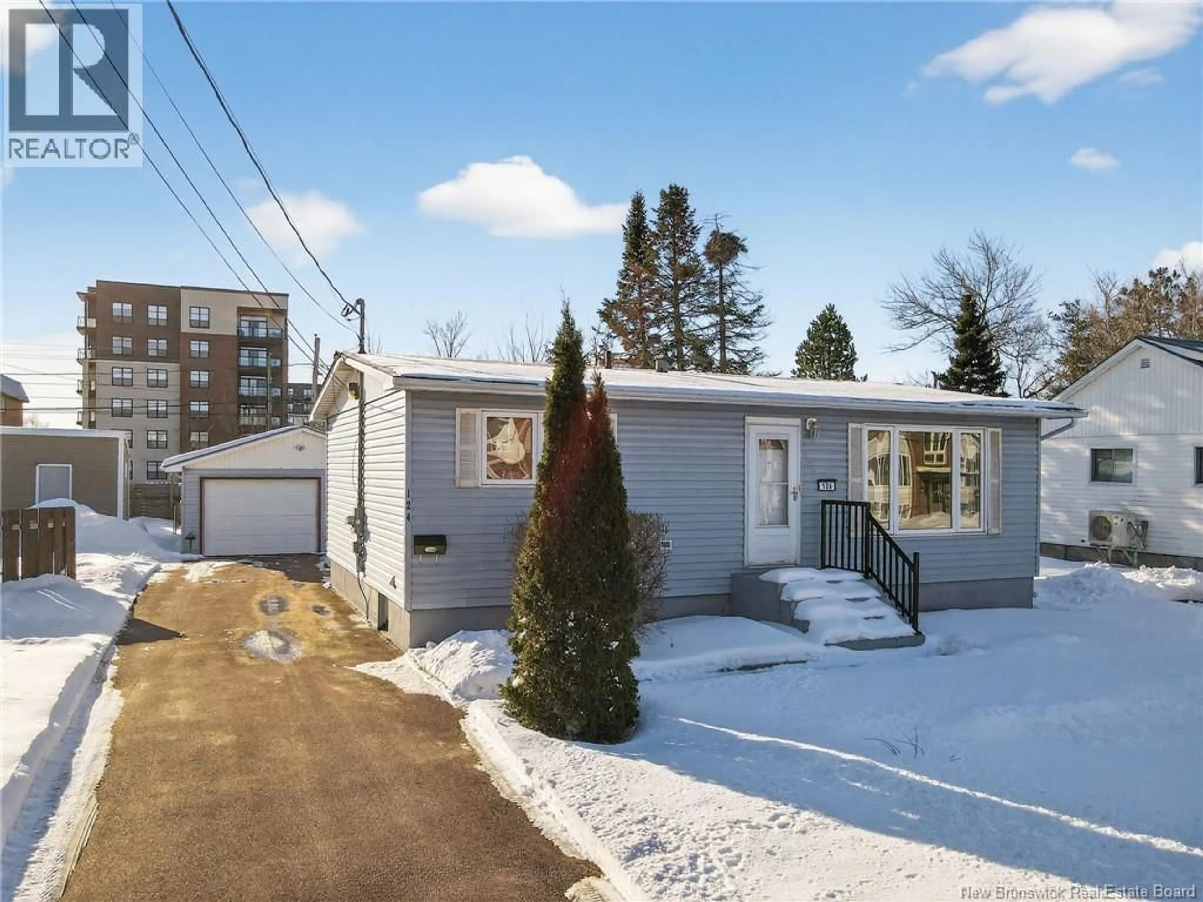 Home with vinyl exterior material, street for 124 REDMOND ST, Moncton New Brunswick E1A3J7