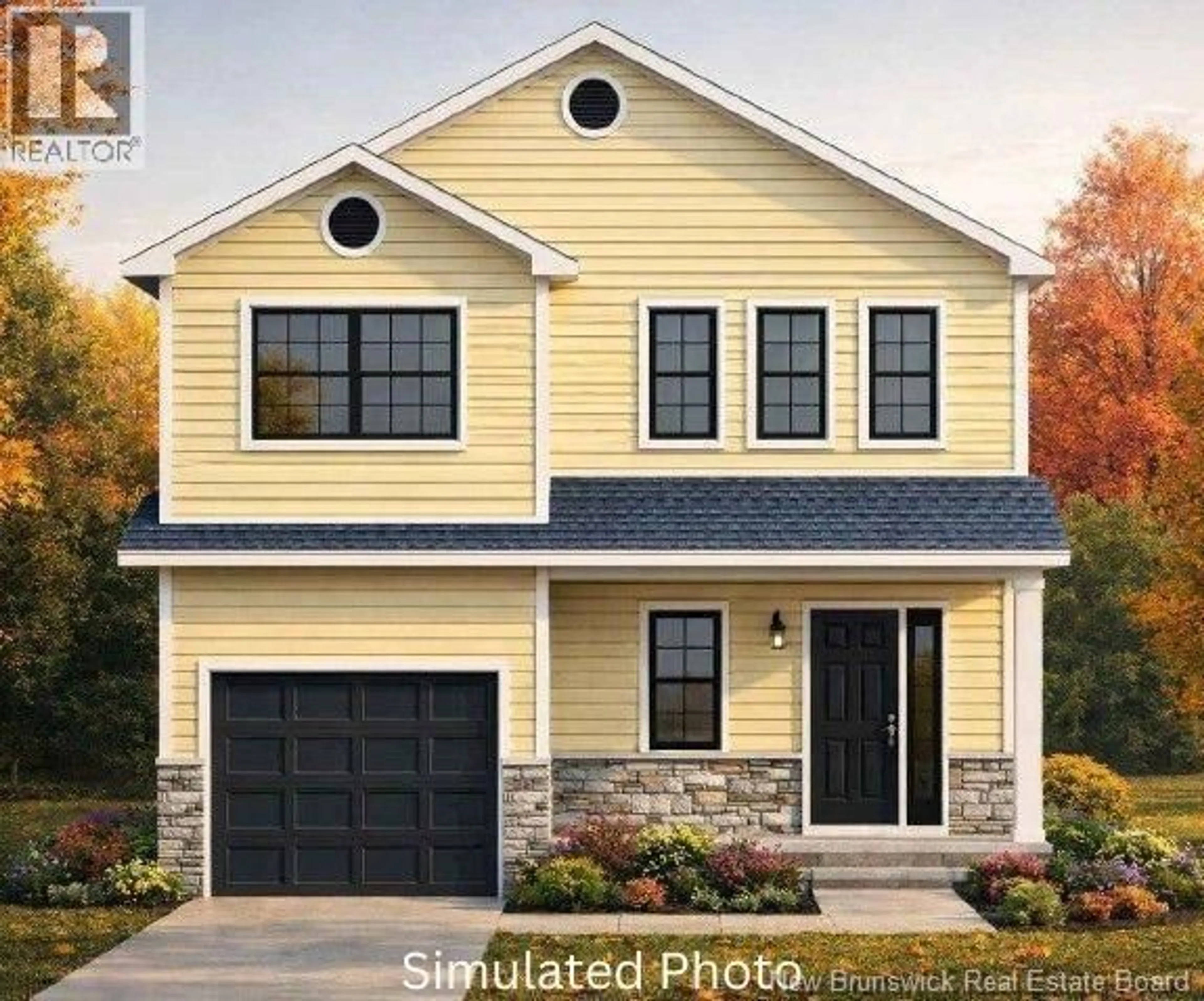 Home with vinyl exterior material, street for 111 BRAMBLE WAY, Fredericton New Brunswick E3G0C8