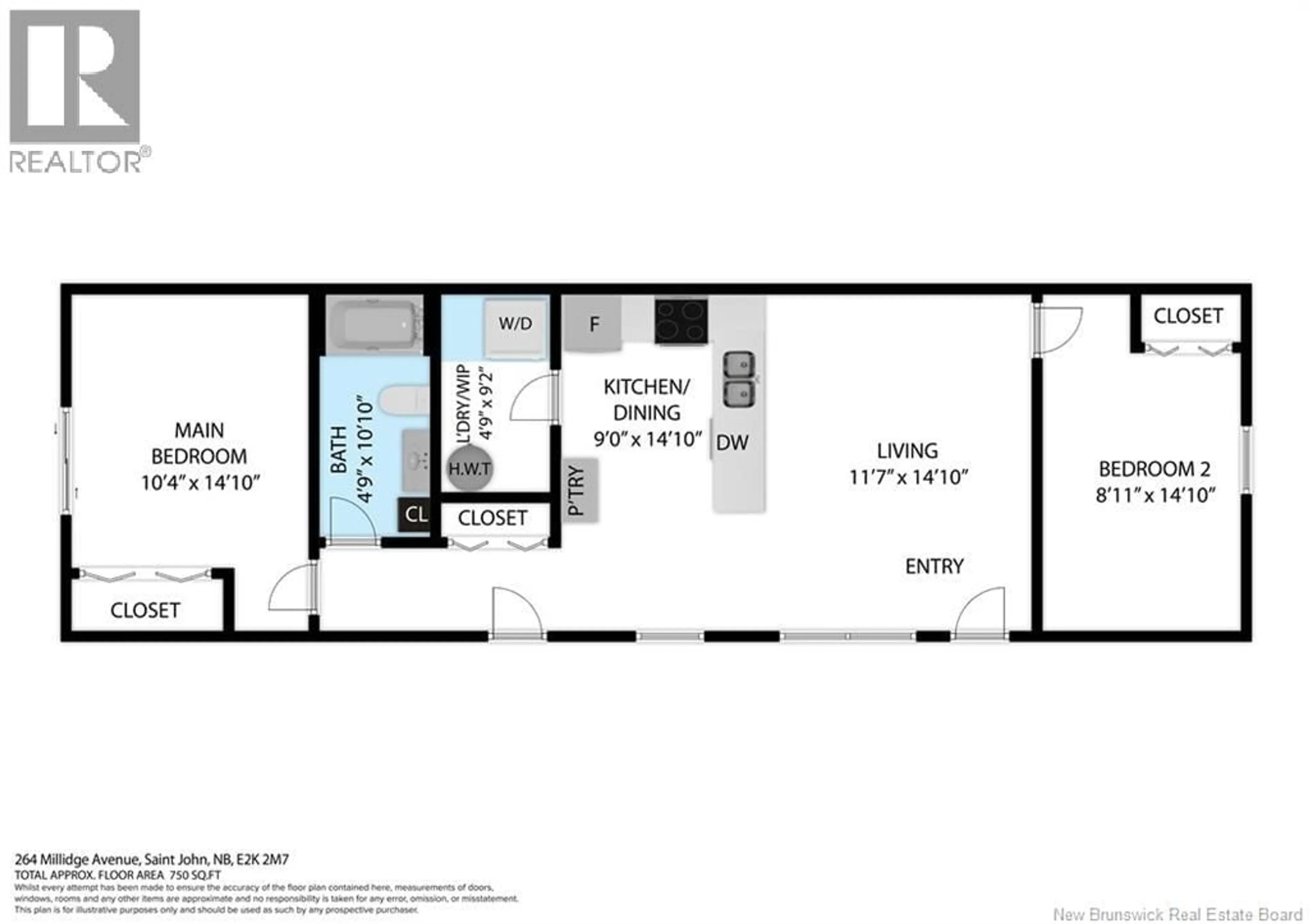 Floor plan for 264 MILLIDGE AVENUE, Saint John New Brunswick E2K2M7