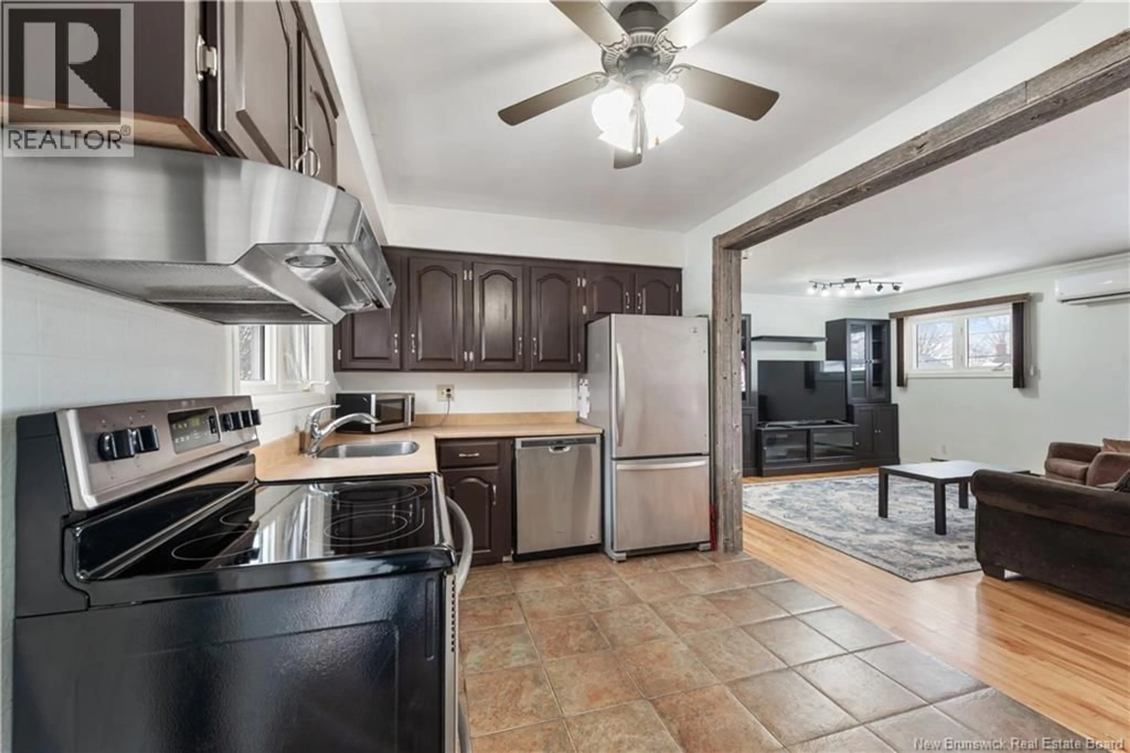 Open concept kitchen, ceramic/tile floor for 188 SECOND AVENUE, Moncton New Brunswick E1C7Y6