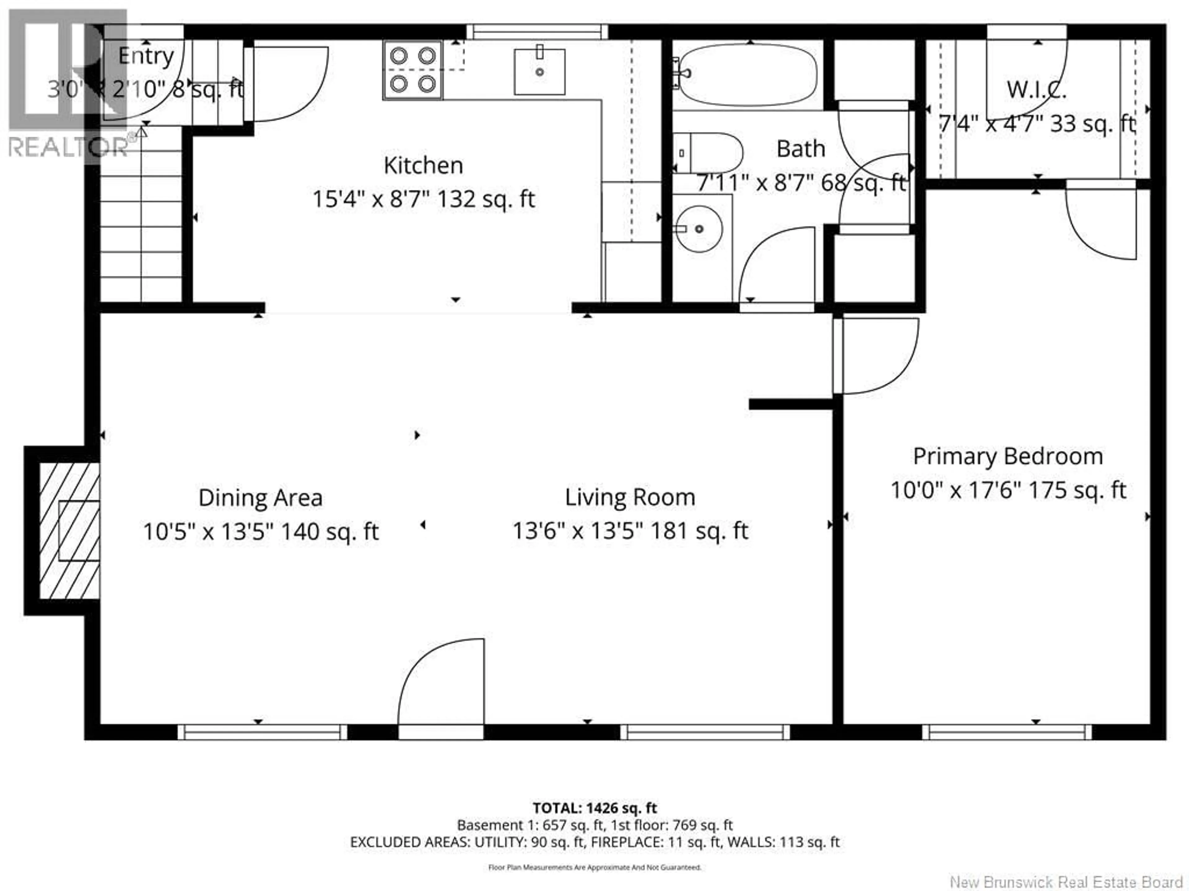 Floor plan for 188 SECOND AVENUE, Moncton New Brunswick E1C7Y6