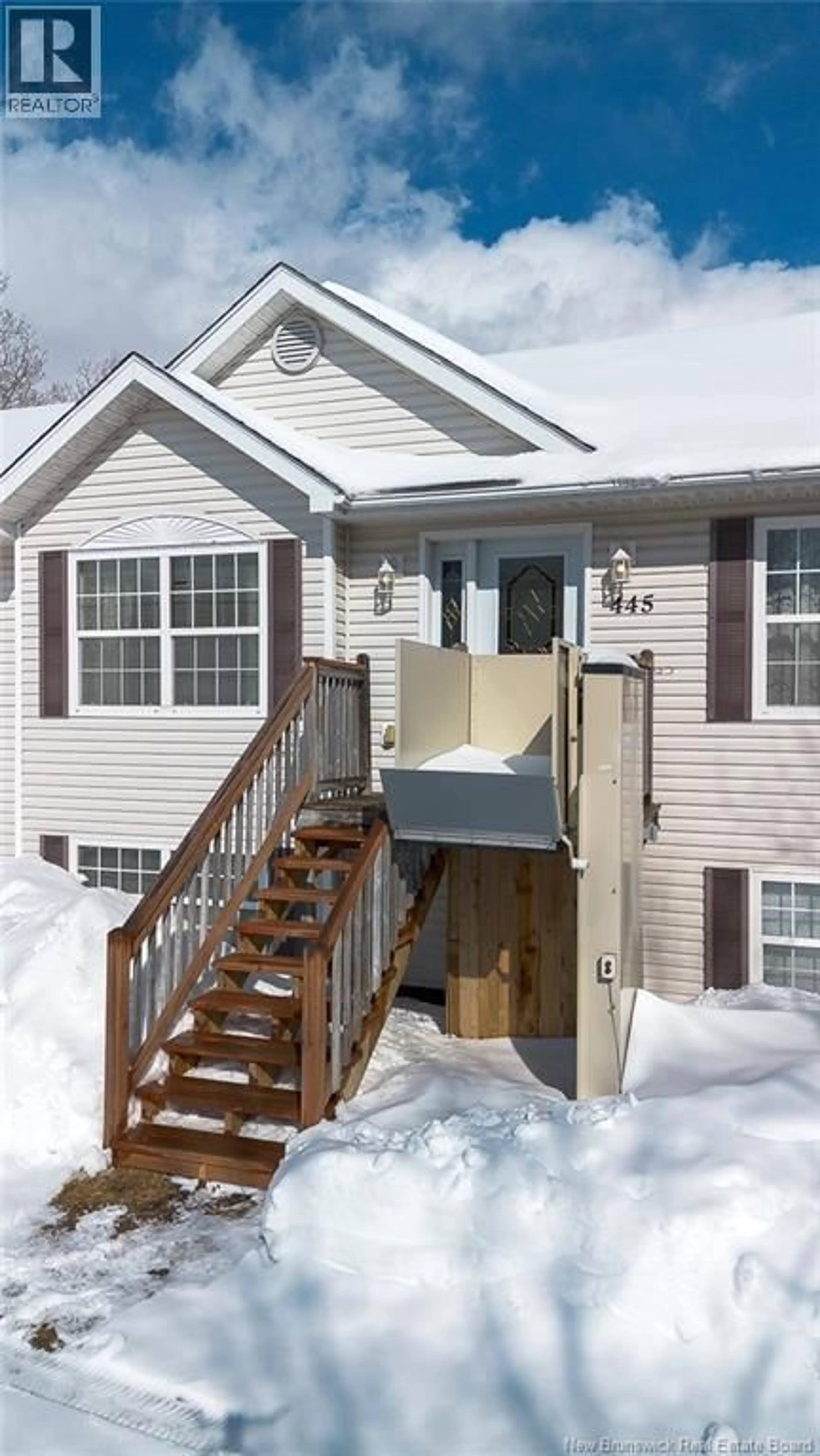 Home with vinyl exterior material, street for 445 LATIMORE LAKE ROAD, Saint John New Brunswick E2N1X4