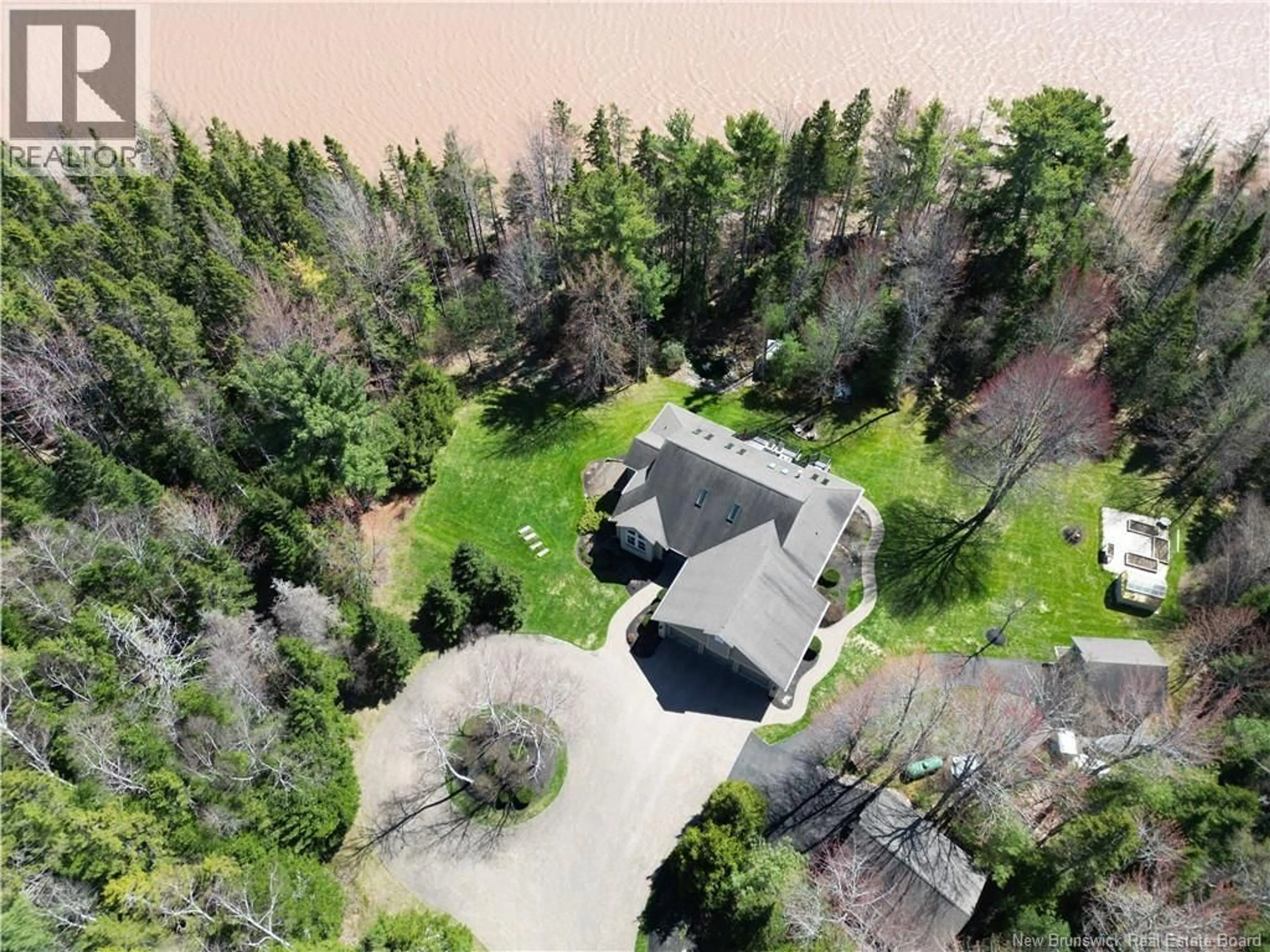 A pic from outside/outdoor area/front of a property/back of a property/a pic from drone, water/lake/river/ocean view for 84 OLD FOREST ROAD, Allison New Brunswick E1G4V1