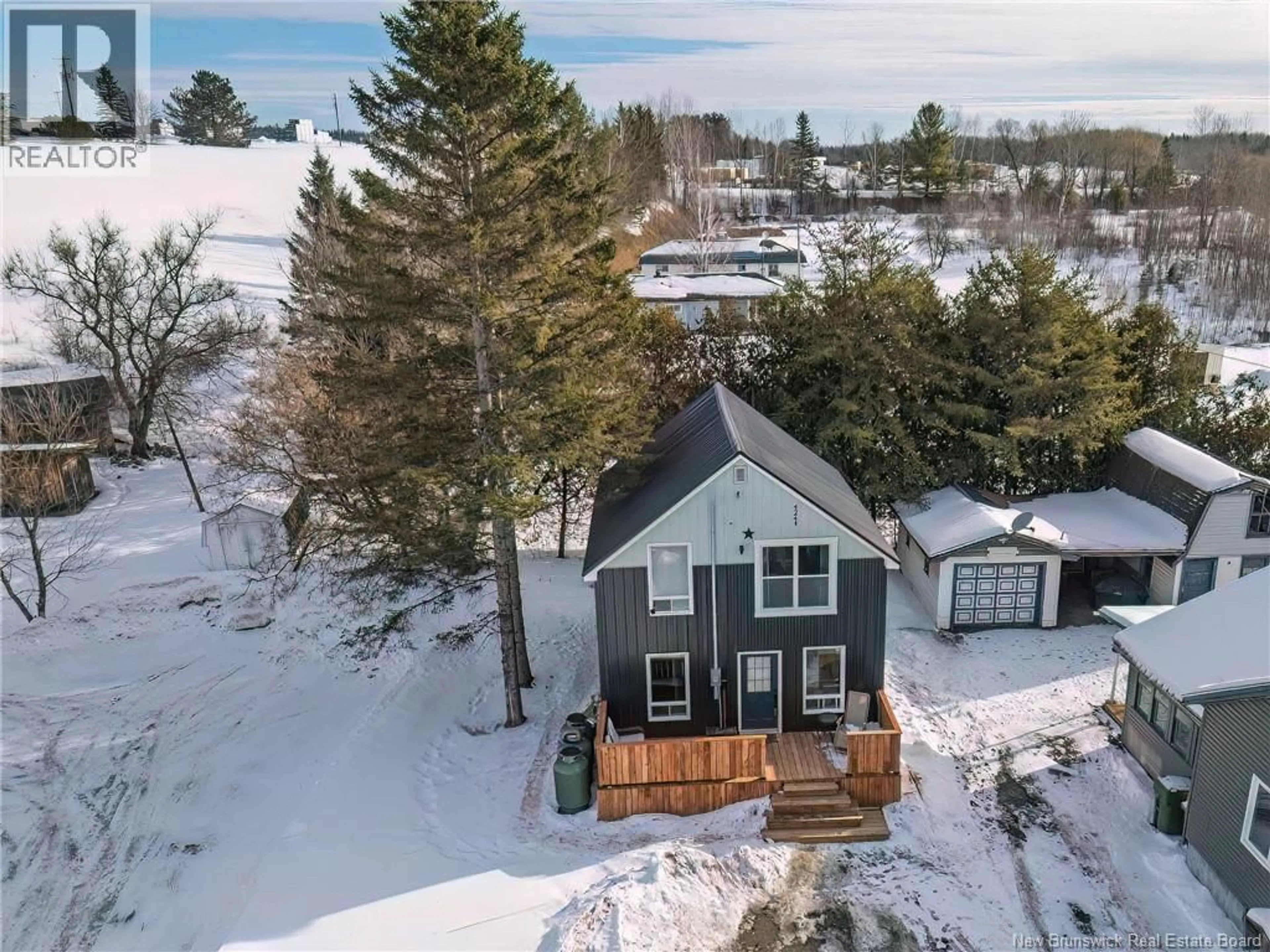 A pic from outside/outdoor area/front of a property/back of a property/a pic from drone, water/lake/river/ocean view for 424 TOBIQUE ROAD, Plaster Rock New Brunswick E7G3Z7