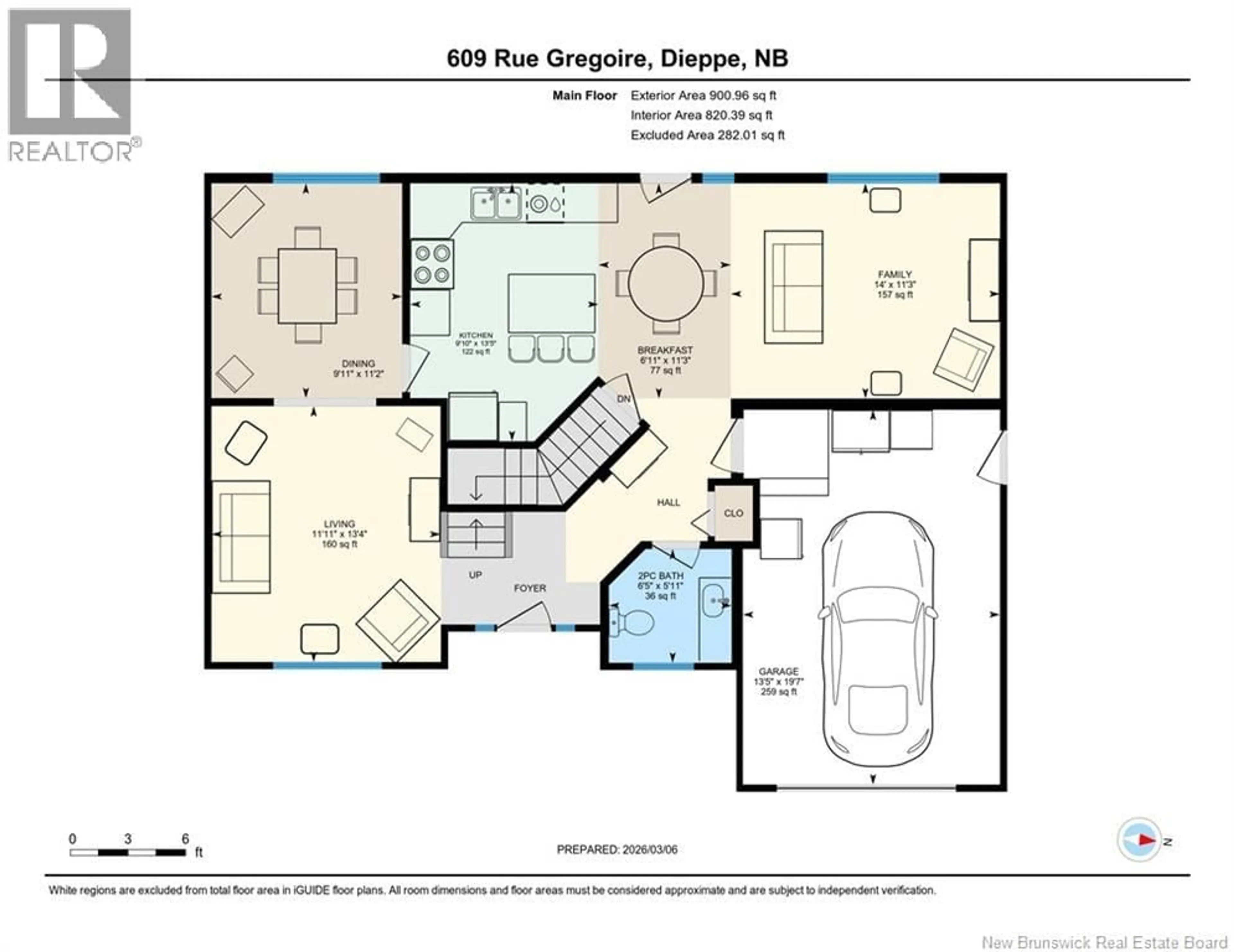 Floor plan for 609 GREGOIRE, Dieppe New Brunswick E1A6X3