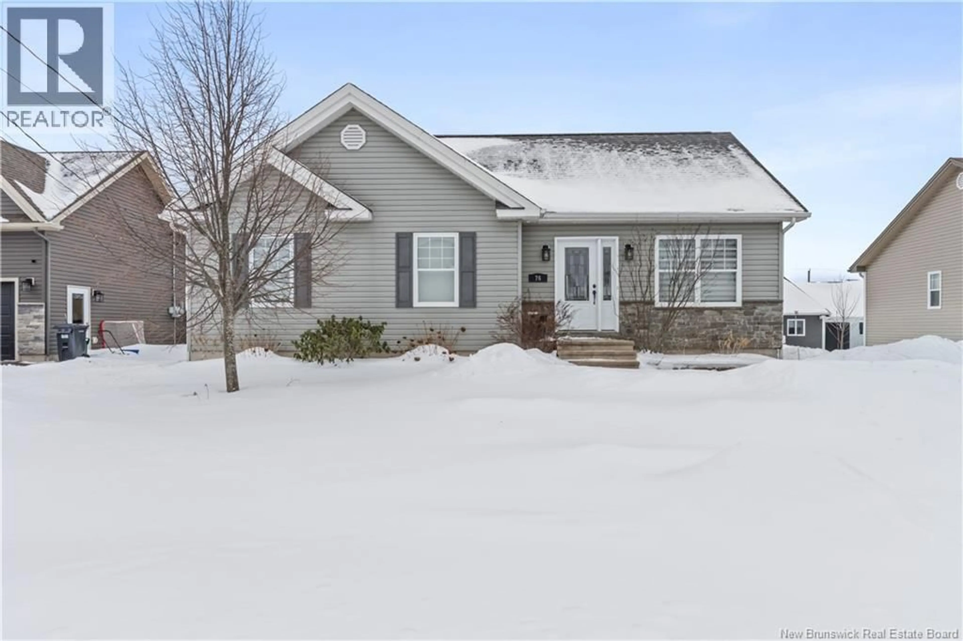 Home with vinyl exterior material, street for 76 MATHIAS STREET, Dieppe New Brunswick E1A9H6