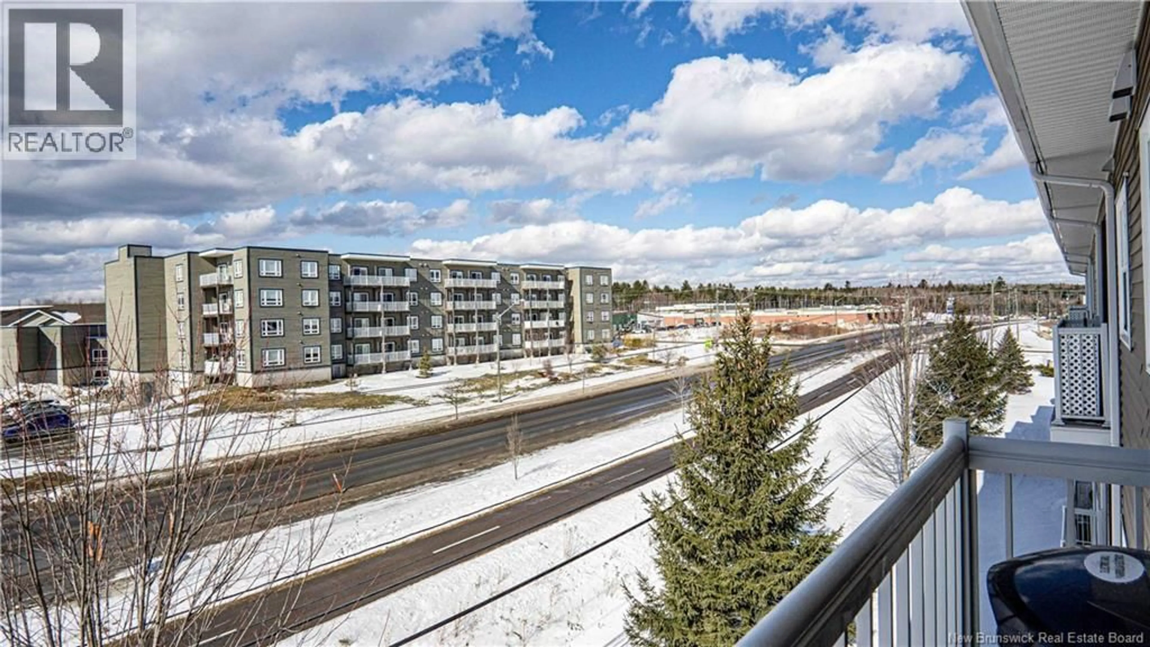 Balcony in the apartment, city buildings view from balcony for 401 - 700 CLIIFFE STREET, Fredericton New Brunswick E3A5V2