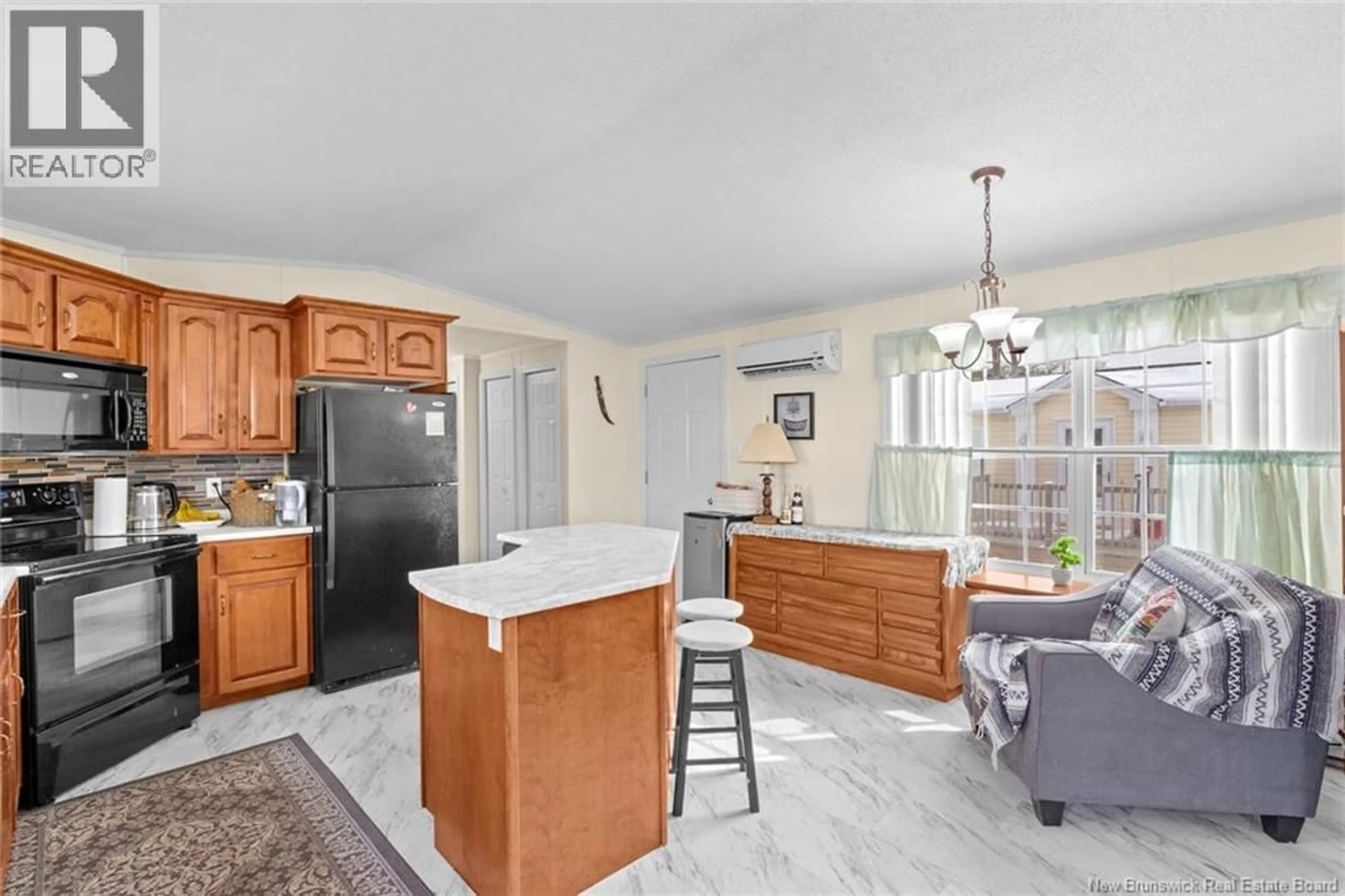 Open concept kitchen, ceramic/tile floor for 109 GLENMAR DRIVE, Fredericton New Brunswick E3A0S2