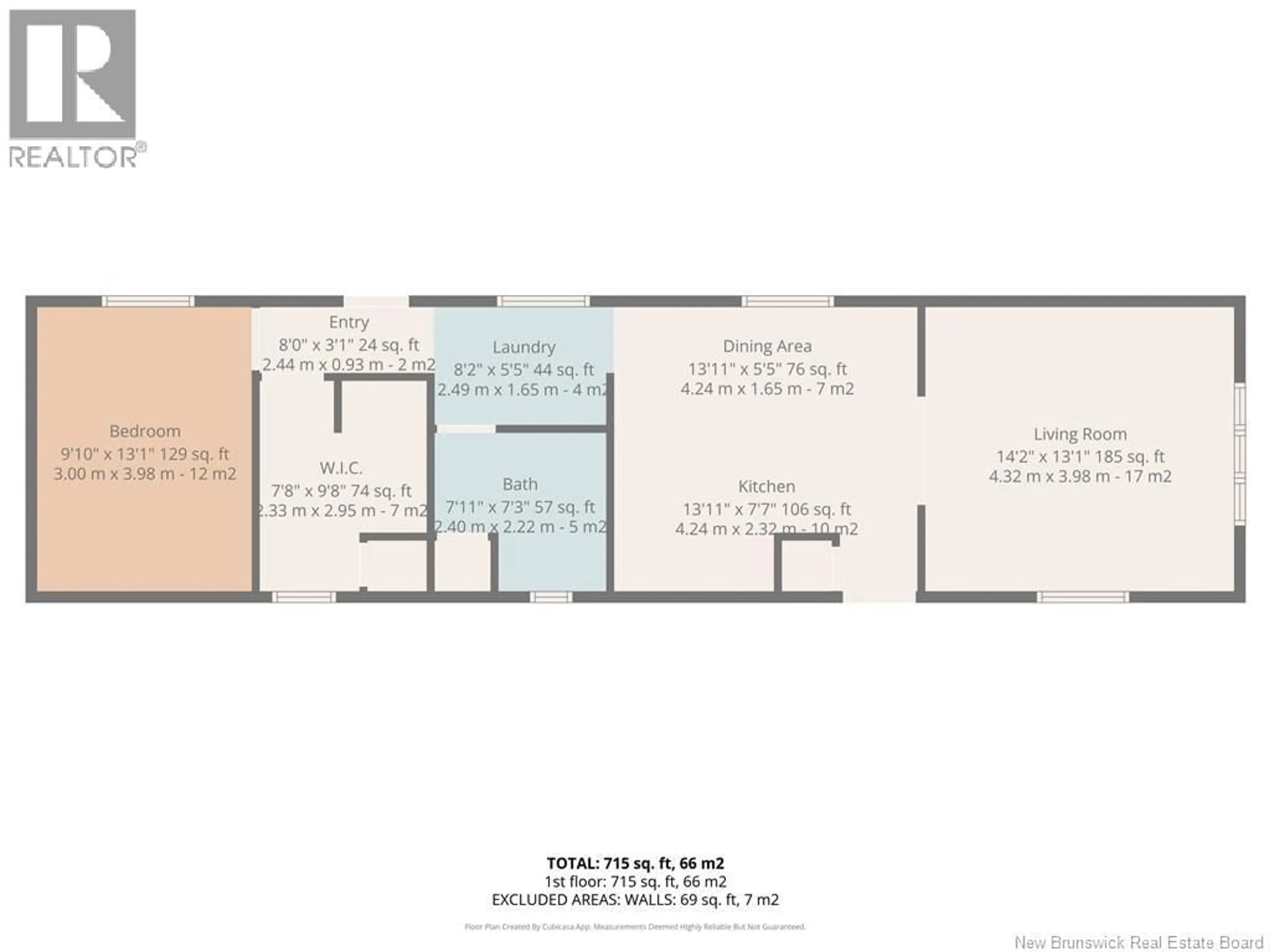 Floor plan for 240 BIRCHGROVE, Beresford New Brunswick E8K1G7