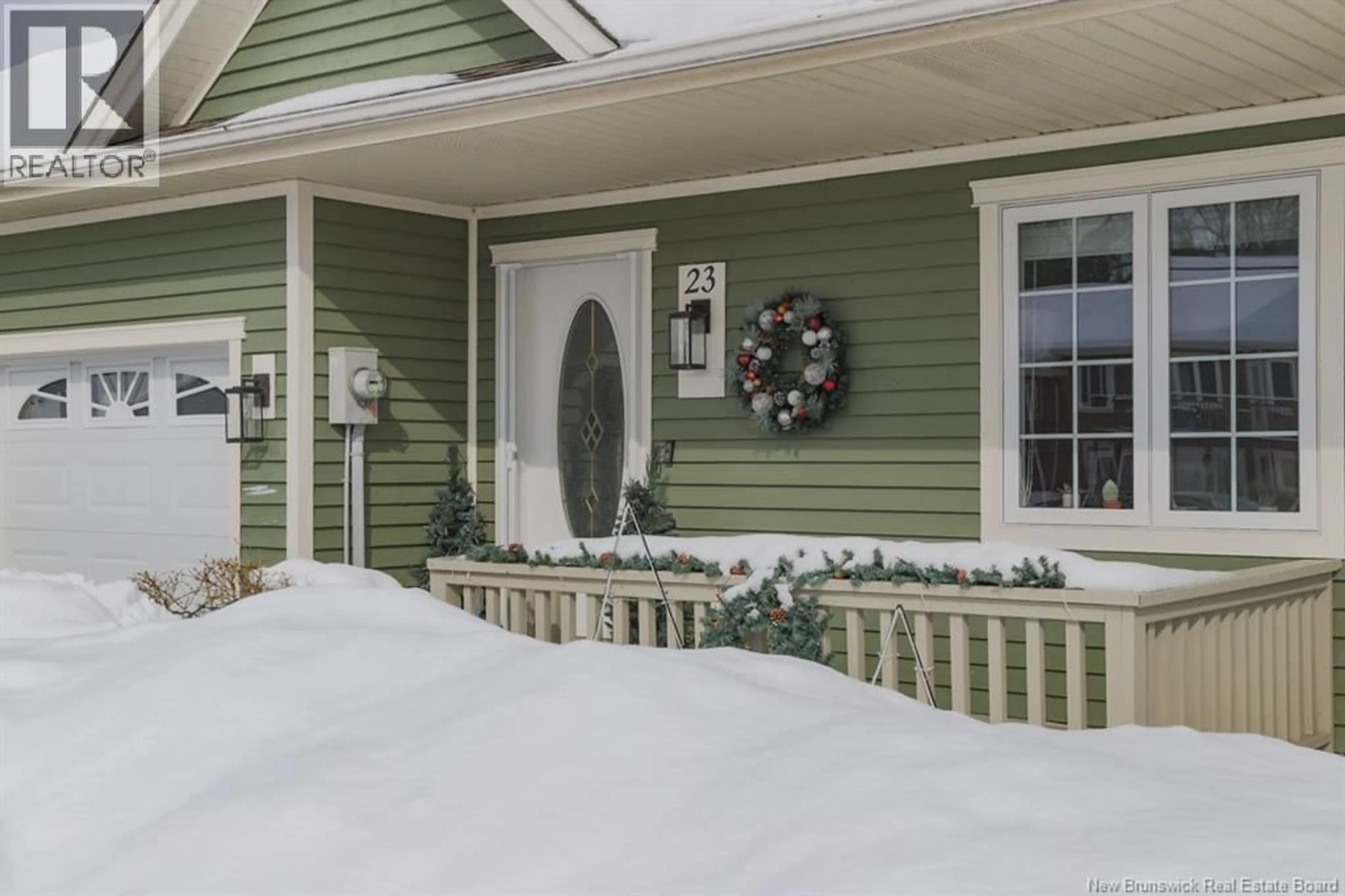 Home with vinyl exterior material, street for 23 MERITT HILL ROAD, Quispamsis New Brunswick E2E6A1