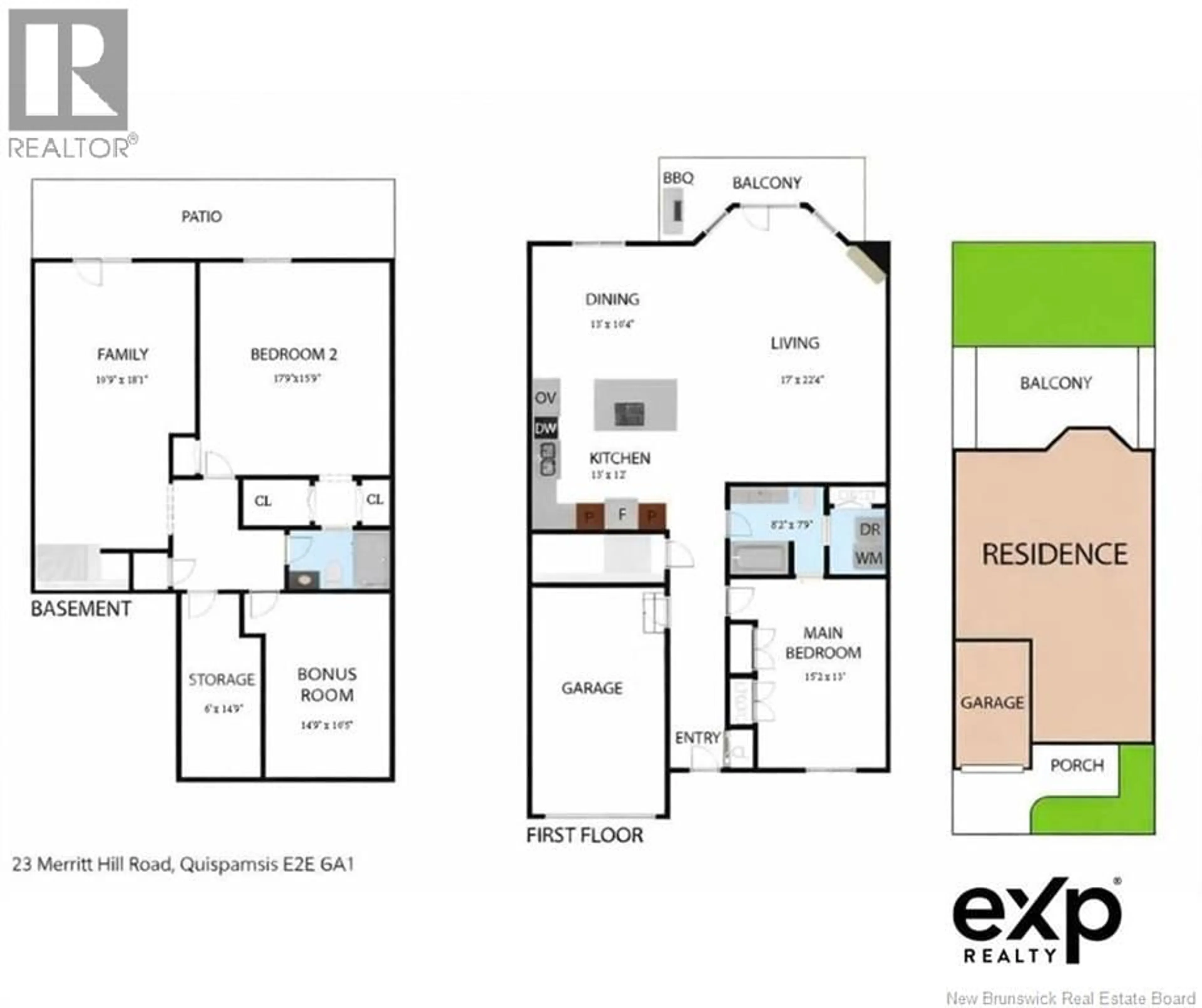 Floor plan for 23 MERITT HILL ROAD, Quispamsis New Brunswick E2E6A1