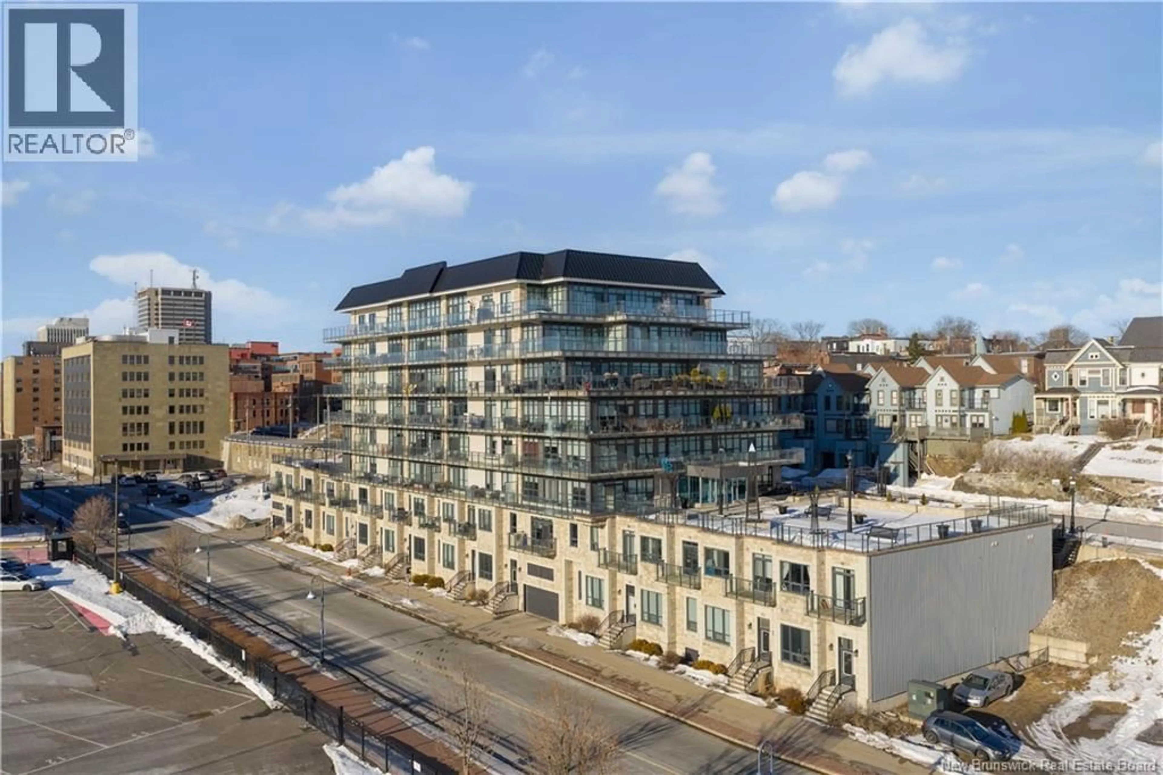A pic from outside/outdoor area/front of a property/back of a property/a pic from drone, city buildings view from balcony for 111 - 243 PRINCE WILLIAM STREET, Saint John New Brunswick E2L0C6