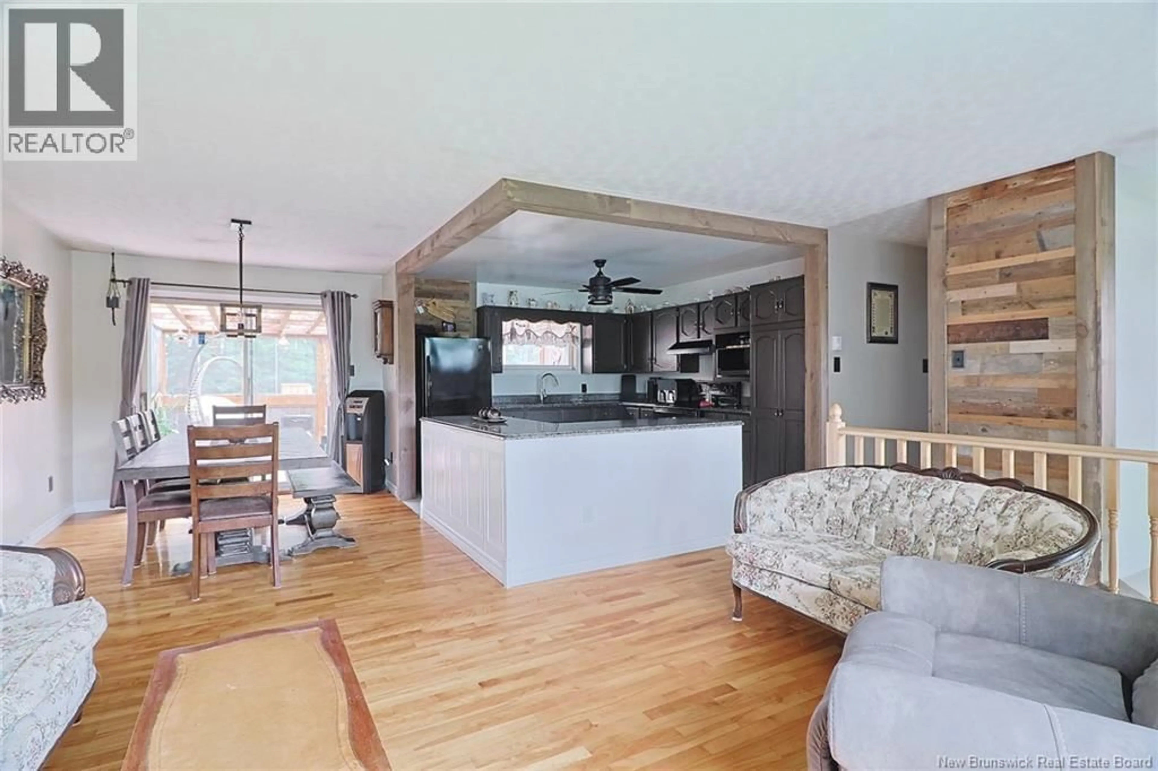 Open concept kitchen, wood/laminate floor for 63 DARRYL DRIVE, Burton New Brunswick E2V3B9