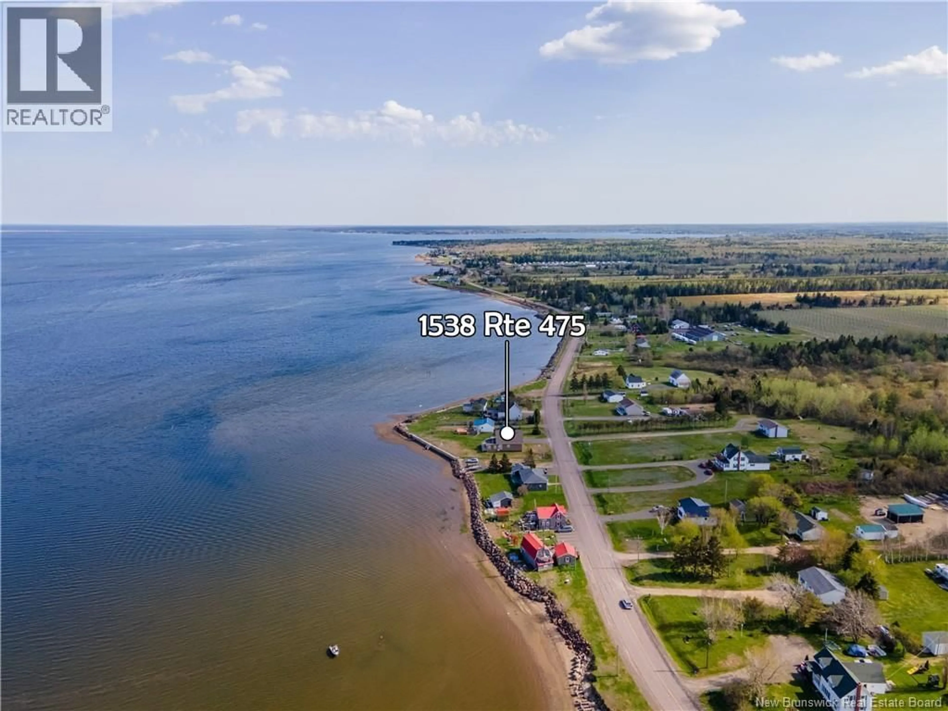 A pic from outside/outdoor area/front of a property/back of a property/a pic from drone, water/lake/river/ocean view for 1538 ROUTE 475, Bouctouche Bay New Brunswick E4S4R2