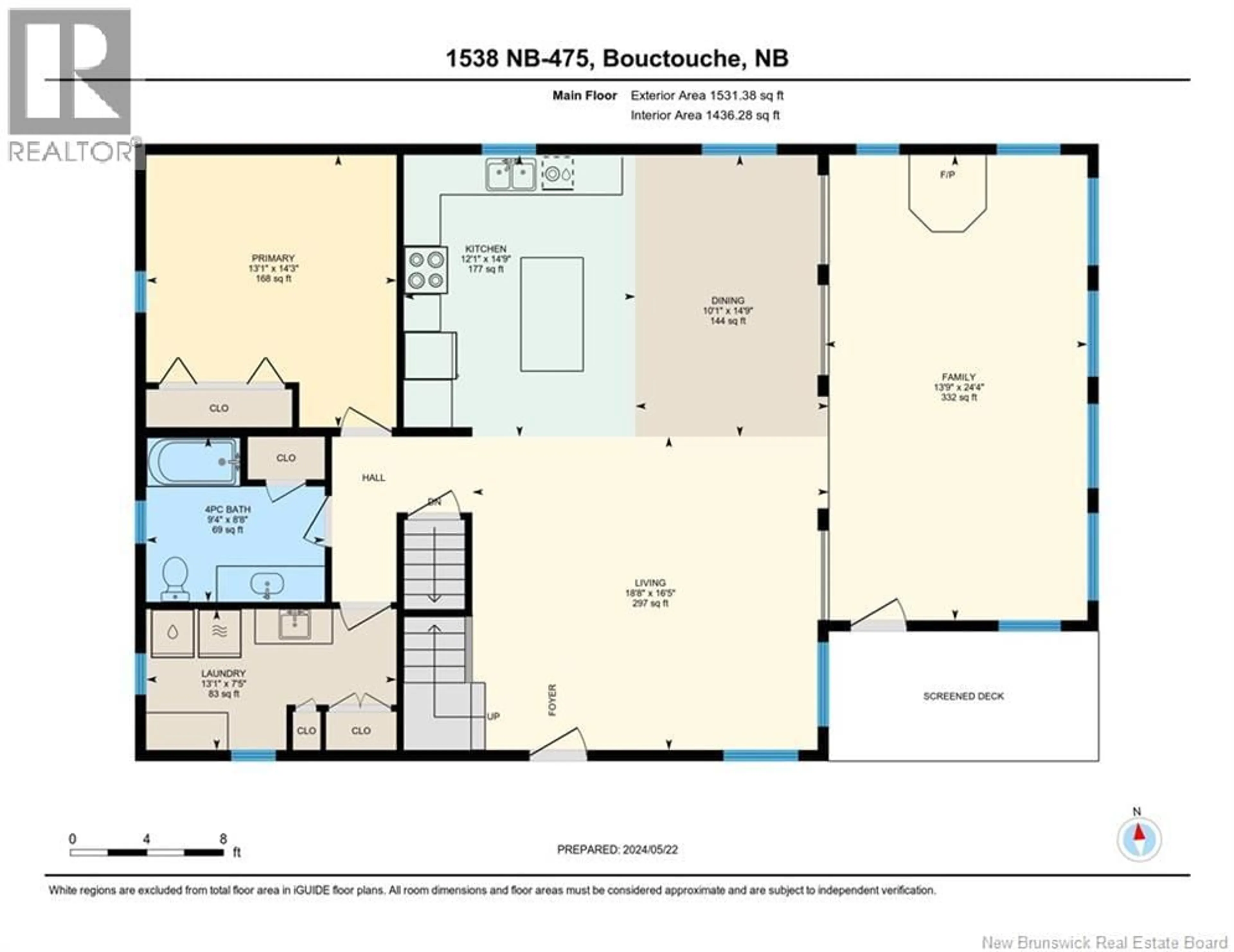 Floor plan for 1538 ROUTE 475, Bouctouche Bay New Brunswick E4S4R2
