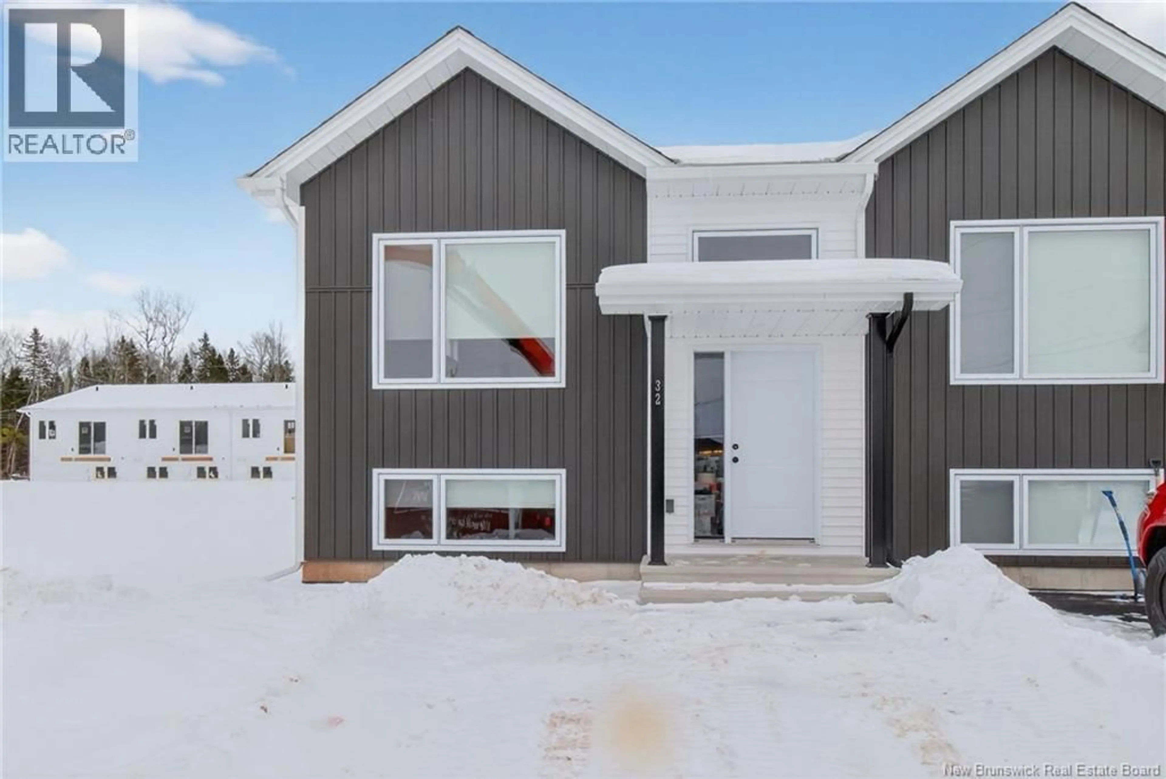 Home with vinyl exterior material, street for 32 CEDRIC COURT, Dieppe New Brunswick E1A7K4