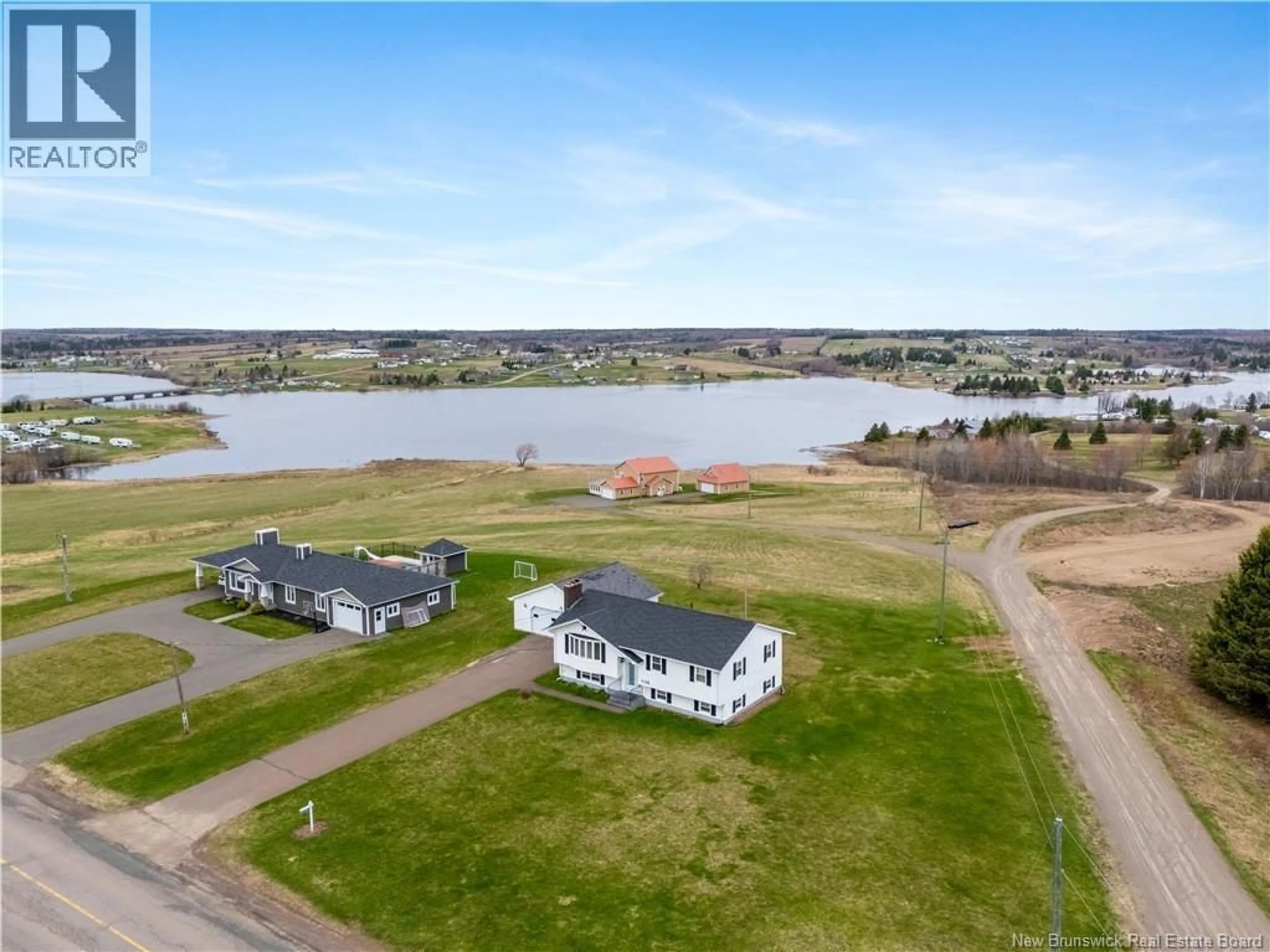 A pic from outside/outdoor area/front of a property/back of a property/a pic from drone, water/lake/river/ocean view for 1190 ROUTE 525, Sainte-Marie-De-Kent New Brunswick E4S2H7