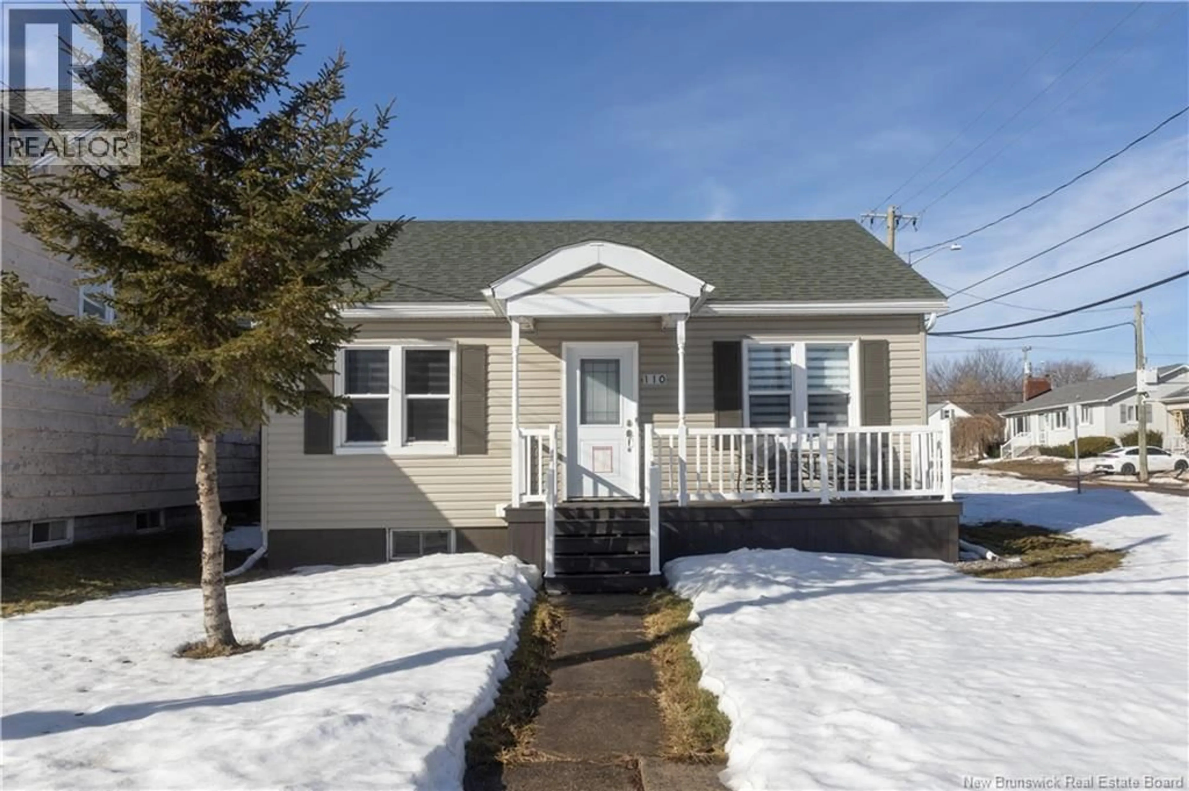 Home with vinyl exterior material, street for 110 MAPLE STREET, Moncton New Brunswick E1C6A3