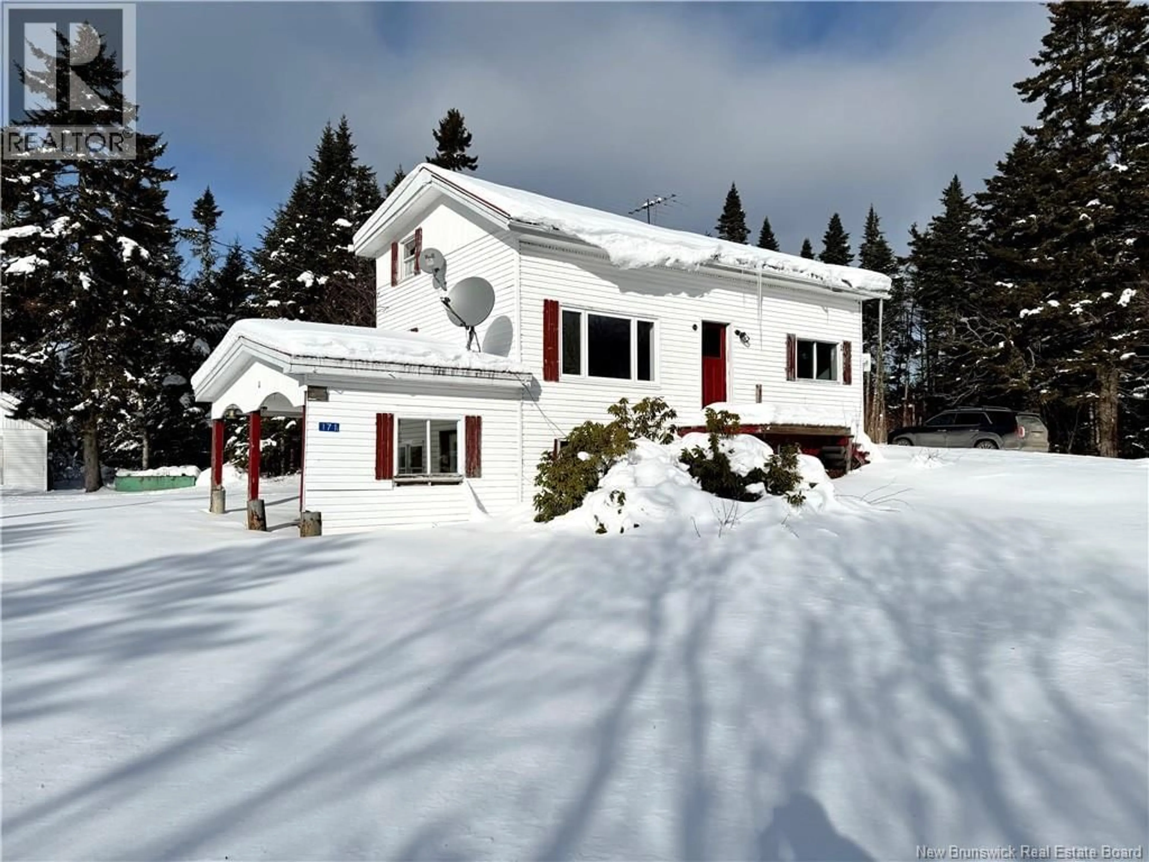 Home with vinyl exterior material, street for 171 GROVE HILL ROAD, Grove Hill New Brunswick E0G1Z0