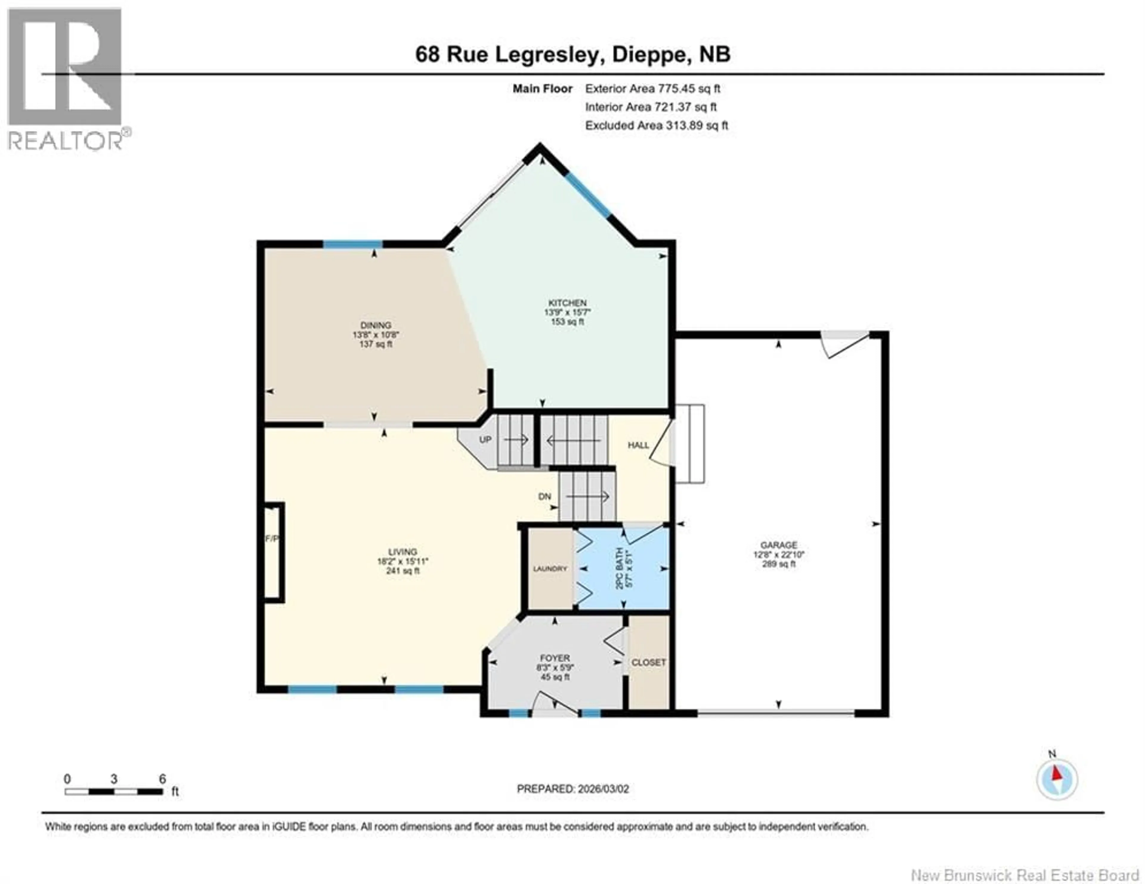Floor plan for 68 LEGRESLEY, Dieppe New Brunswick E1A8C9