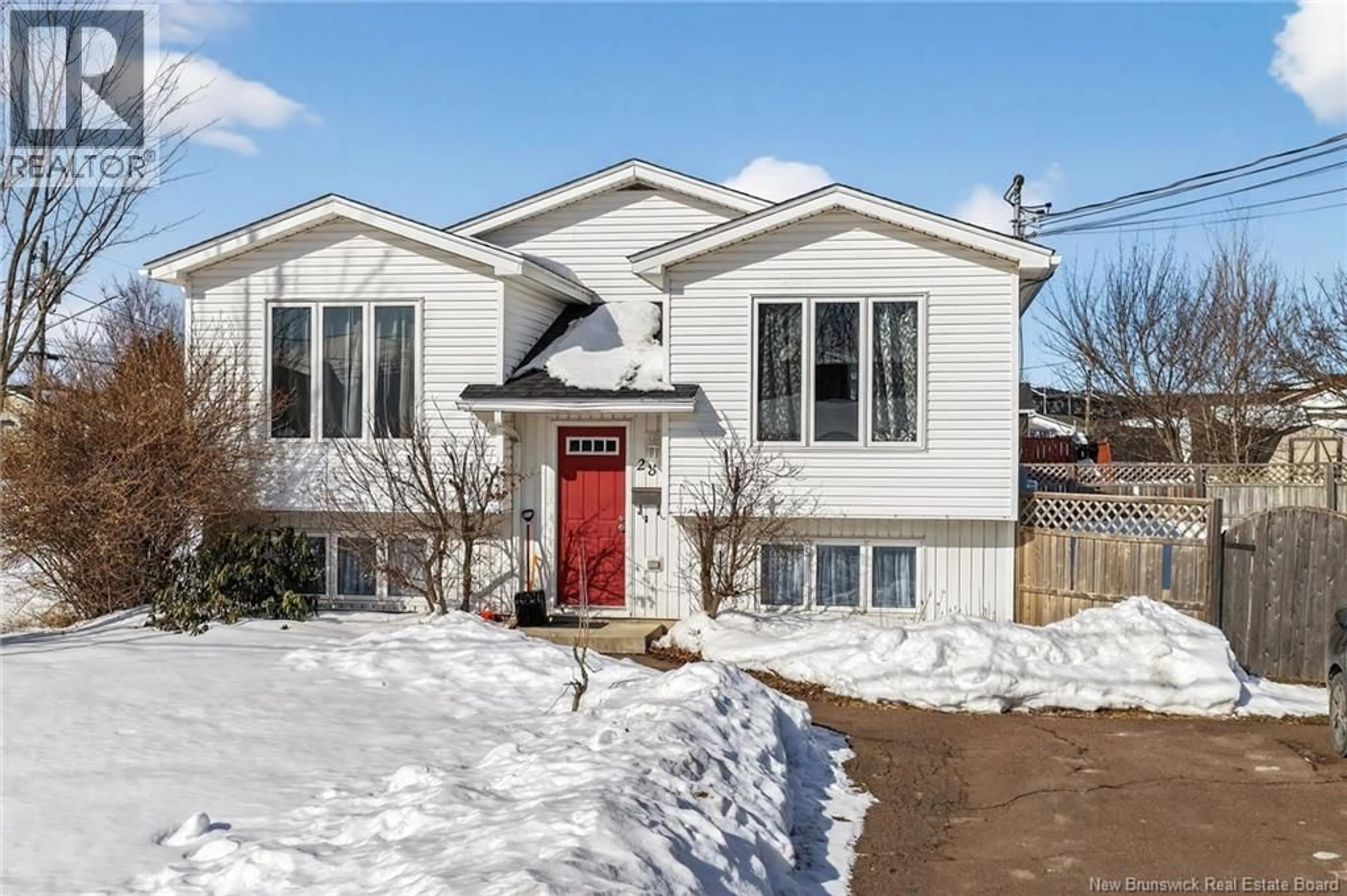 Home with vinyl exterior material, street for 28 HEMMER JANE DRIVE, Moncton New Brunswick E1G2H4