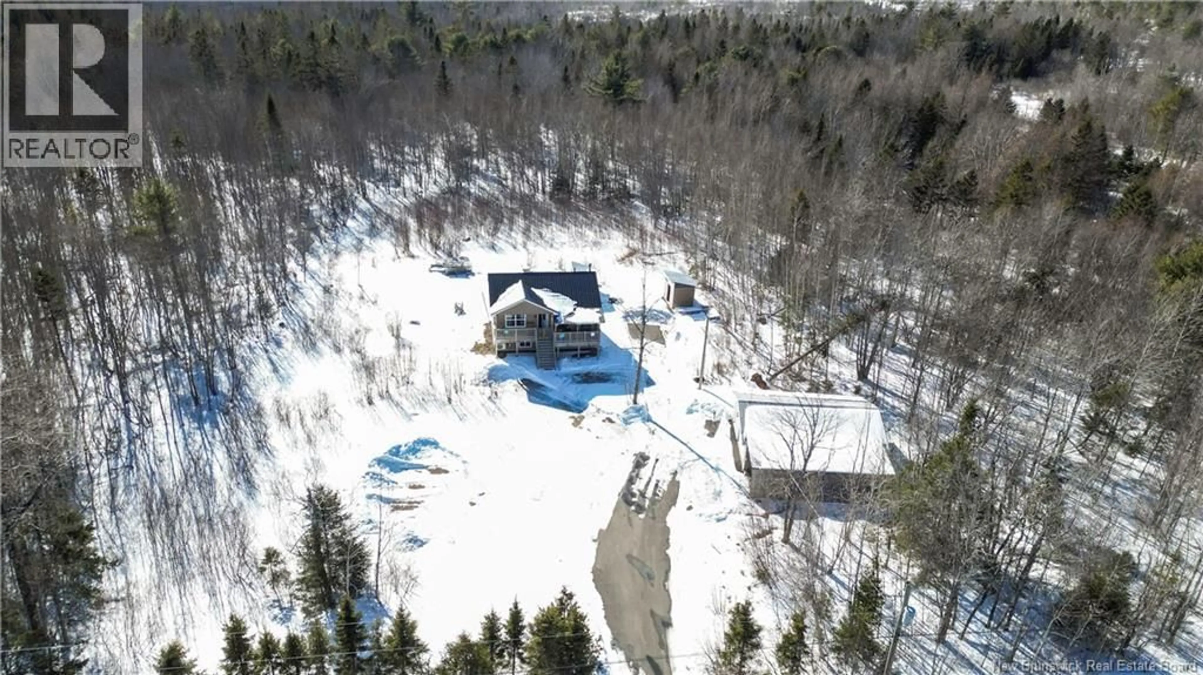 A pic from outside/outdoor area/front of a property/back of a property/a pic from drone, unknown for 2187 RTE 645, Harvey New Brunswick E6K3E1
