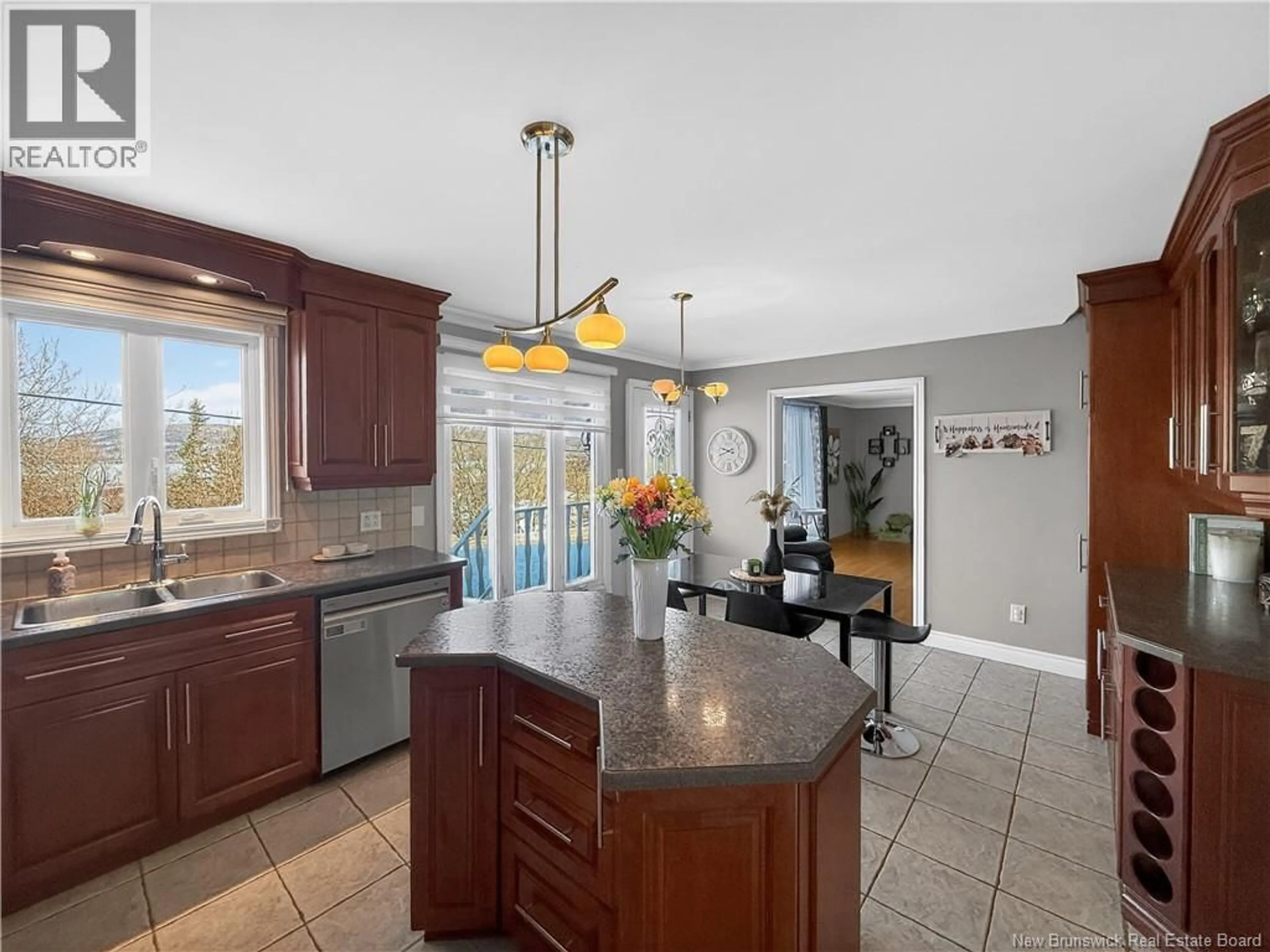Open concept kitchen, ceramic/tile floor for 236 ST-LOUIS STREET, Atholville New Brunswick E3N4B6