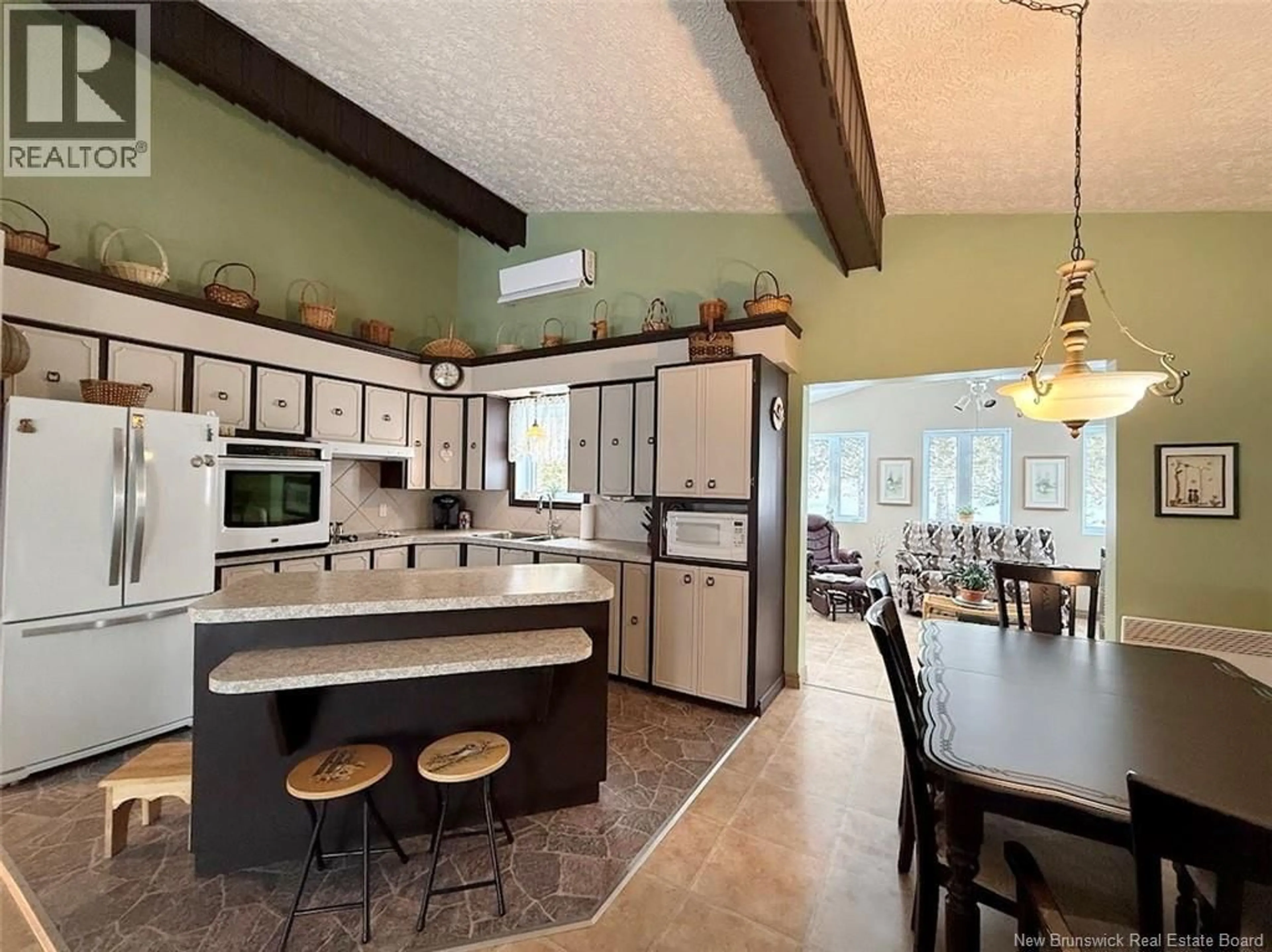 Open concept kitchen, ceramic/tile floor for 2137 CENTRALE STREET, St-Hilaire New Brunswick E3V4V6