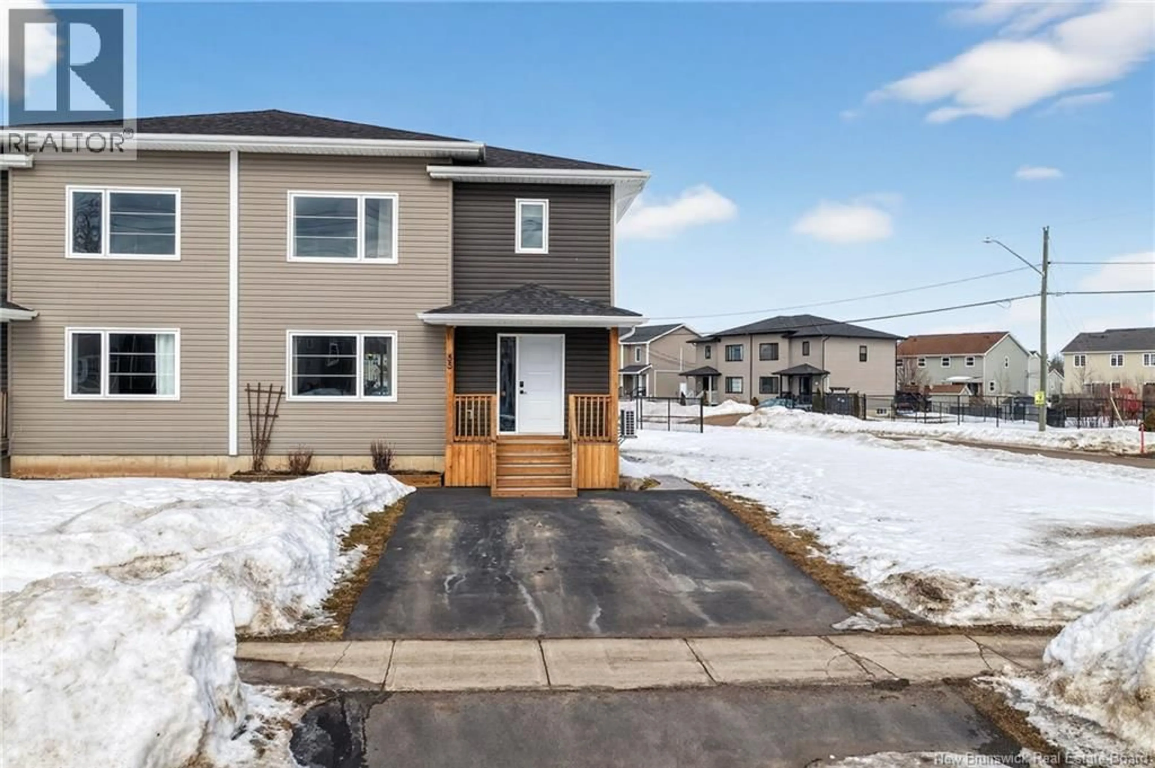 Home with vinyl exterior material, street for 55 HOLLAND DRIVE, Moncton New Brunswick E1G0X5