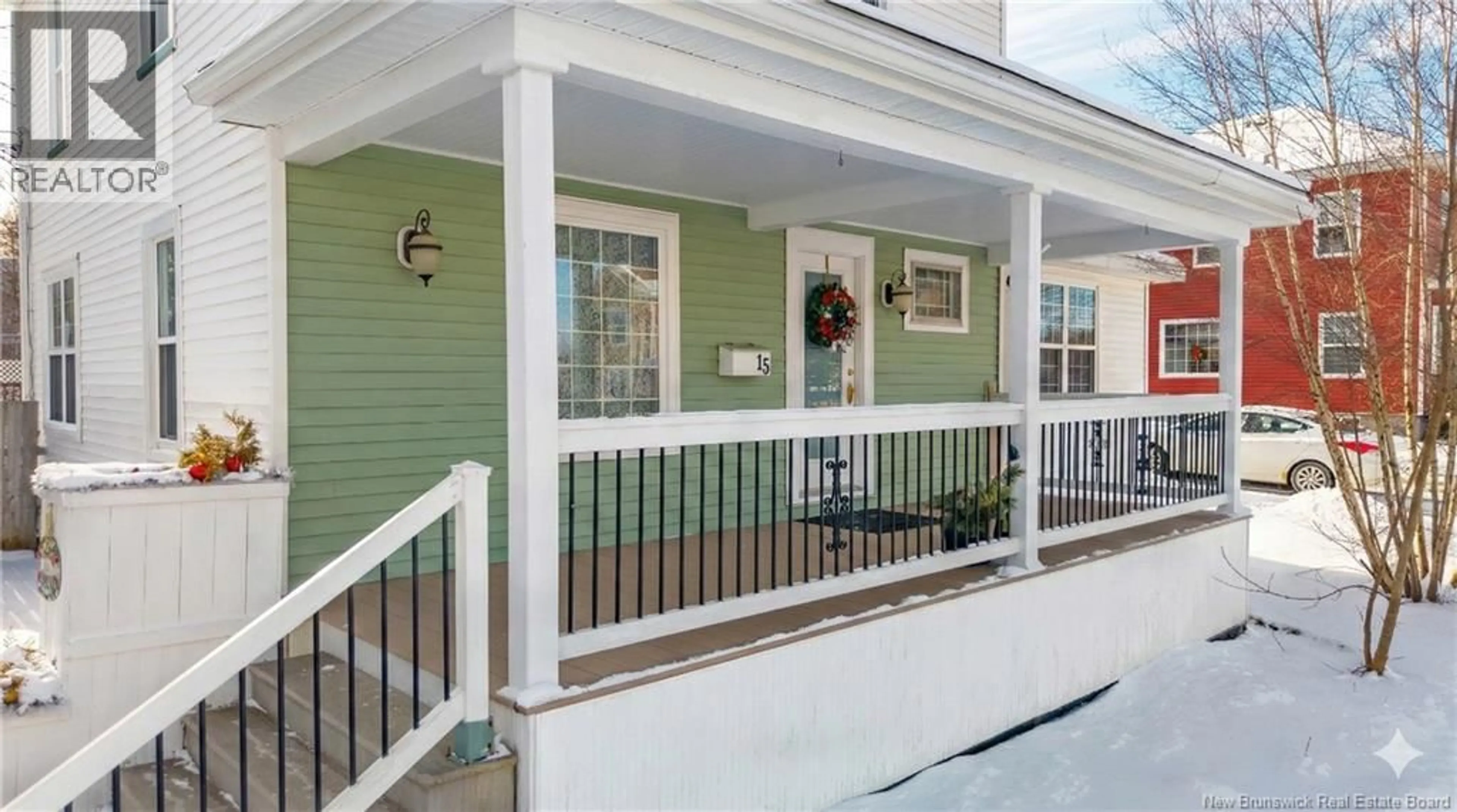 Home with vinyl exterior material, street for 15 QUEEN E STREET, St. Stephen New Brunswick E3L2H9