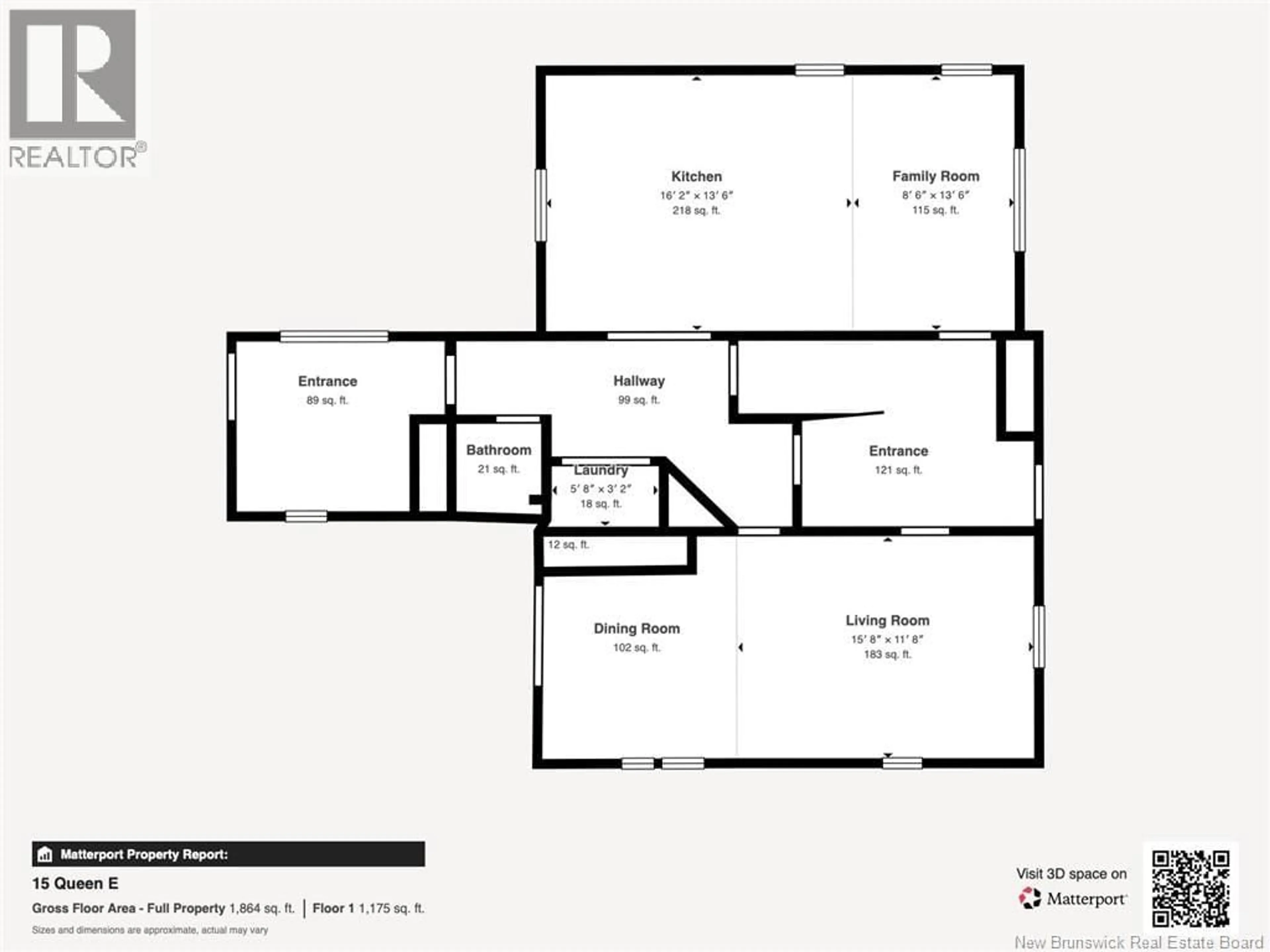 Floor plan for 15 QUEEN E STREET, St. Stephen New Brunswick E3L2H9