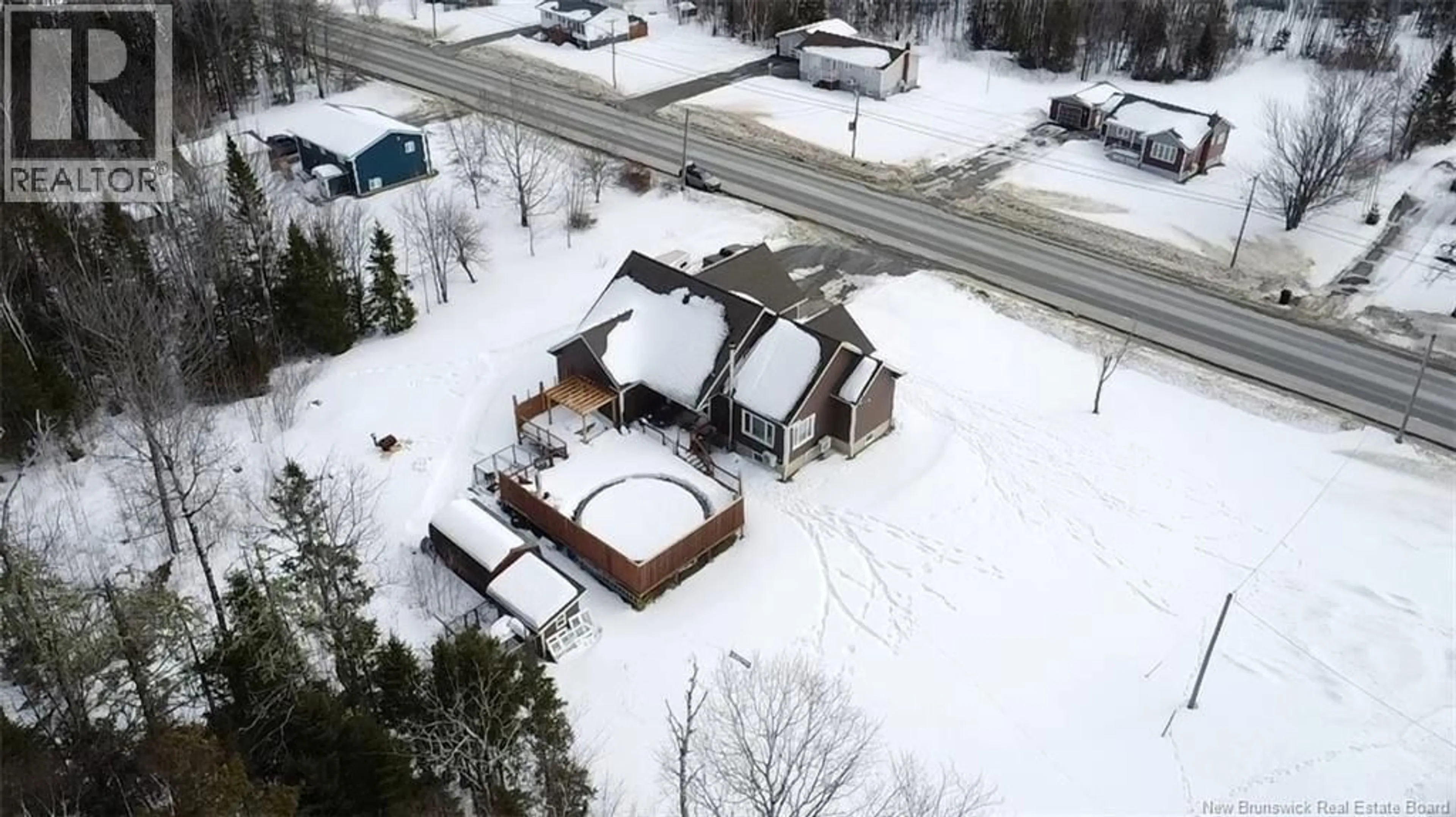 A pic from outside/outdoor area/front of a property/back of a property/a pic from drone, street for 1124 ROBERTVILLE ROAD, Robertville New Brunswick E8K2P5