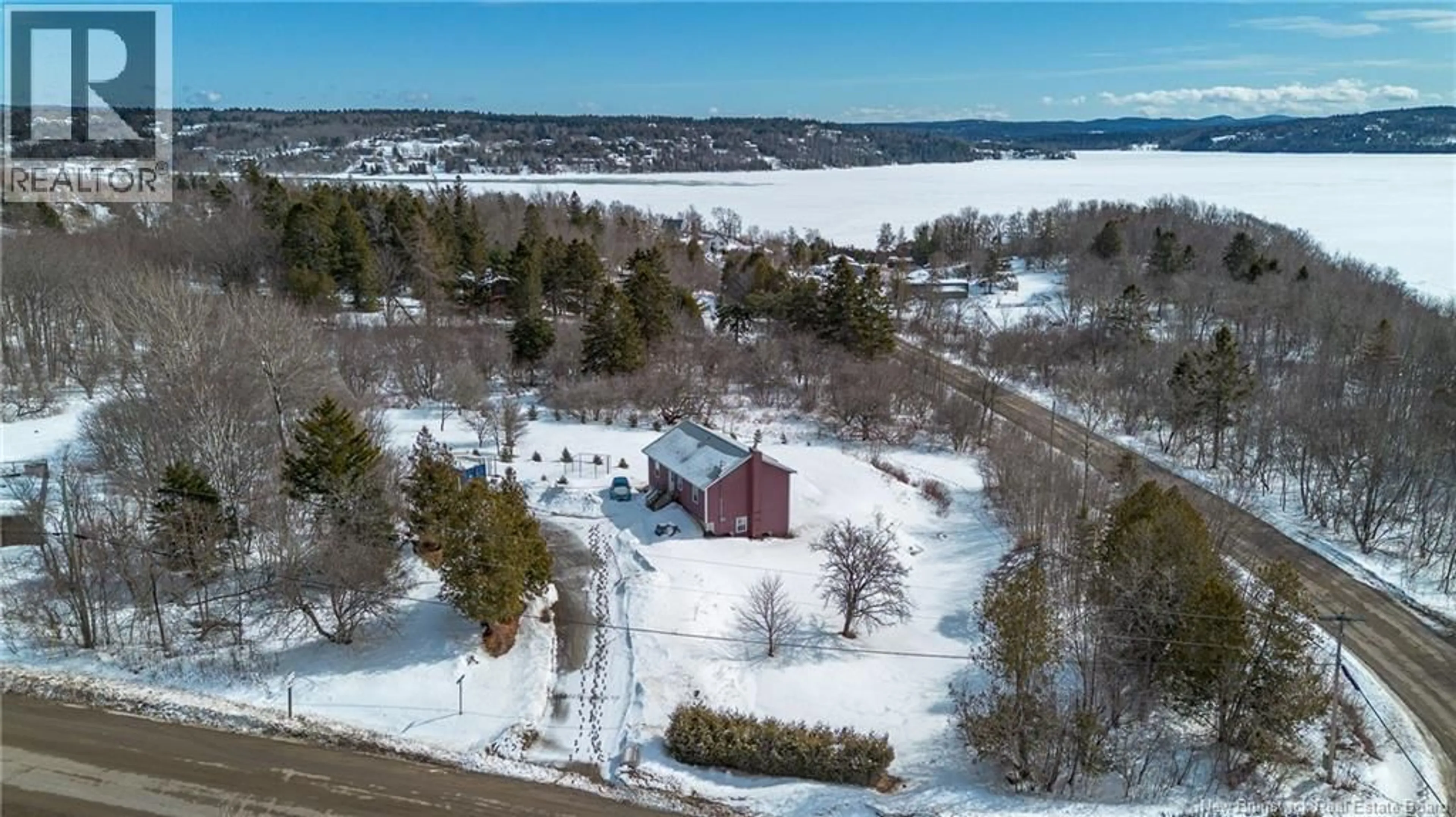 A pic from outside/outdoor area/front of a property/back of a property/a pic from drone, water/lake/river/ocean view for 4 KATHLYN LANE, Kingston New Brunswick E5N0H4