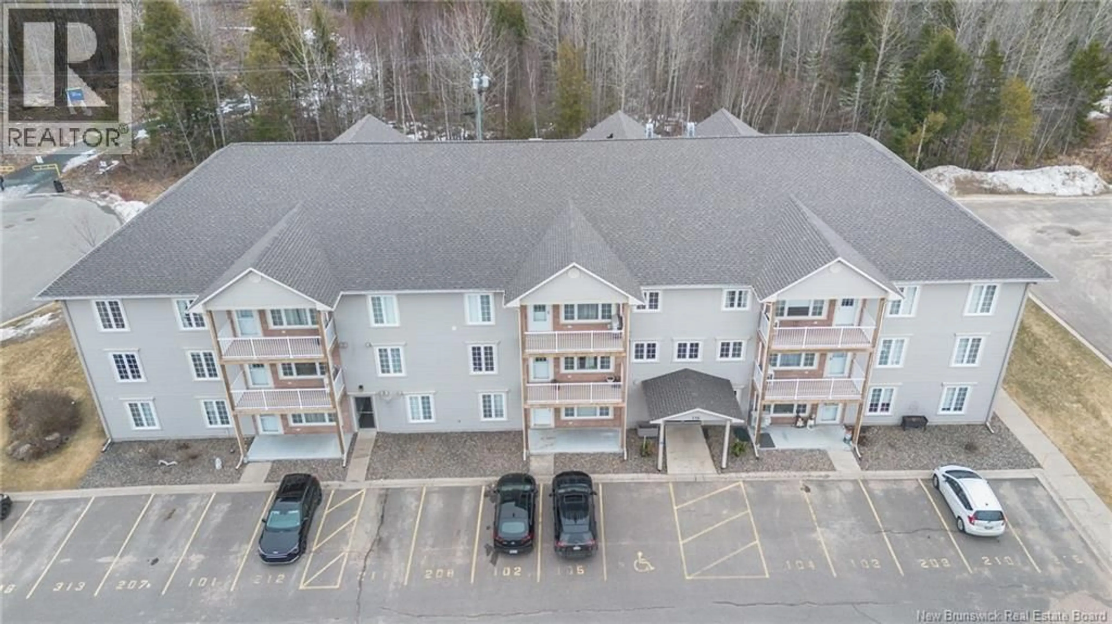 A pic from outside/outdoor area/front of a property/back of a property/a pic from drone, building for 105 - 170 VALCOUR DRIVE, Fredericton New Brunswick E3C0C9