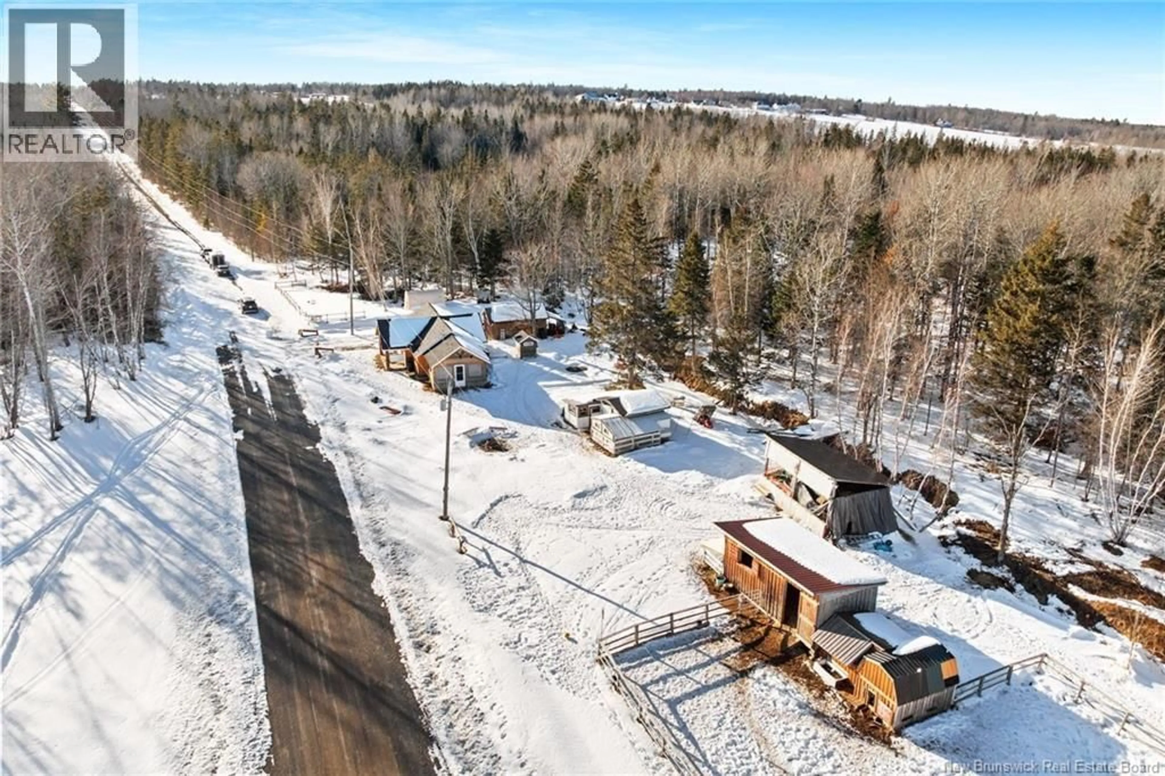 A pic from outside/outdoor area/front of a property/back of a property/a pic from drone, building for 99 EASTWOOD ROAD, Hoyt New Brunswick E5L2E8