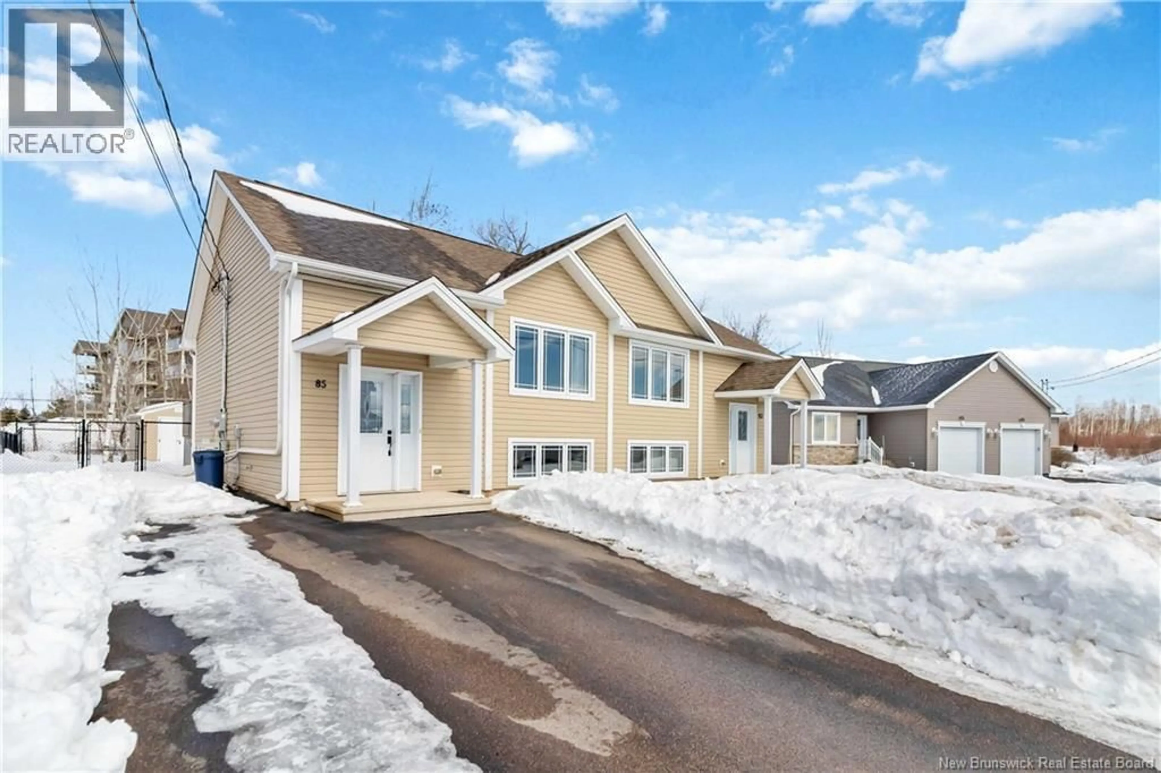 Home with vinyl exterior material, street for 85 STILLWATER DRIVE, Moncton New Brunswick E1E0E3
