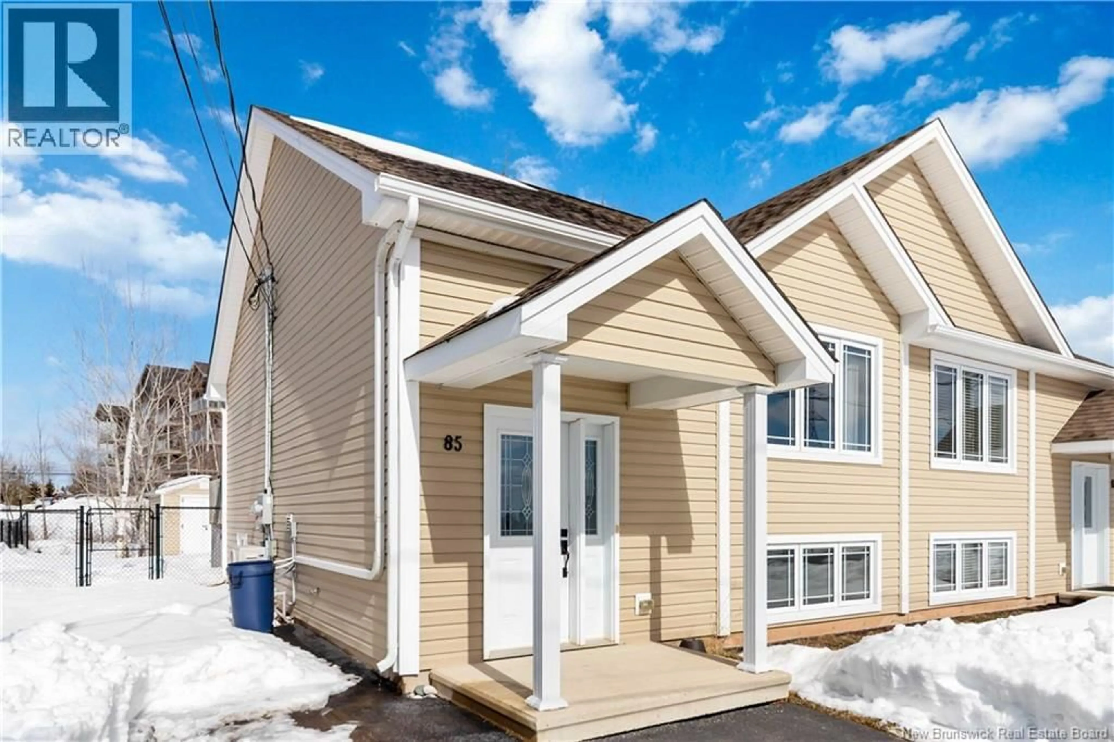Home with vinyl exterior material, street for 85 STILLWATER DRIVE, Moncton New Brunswick E1E0E3