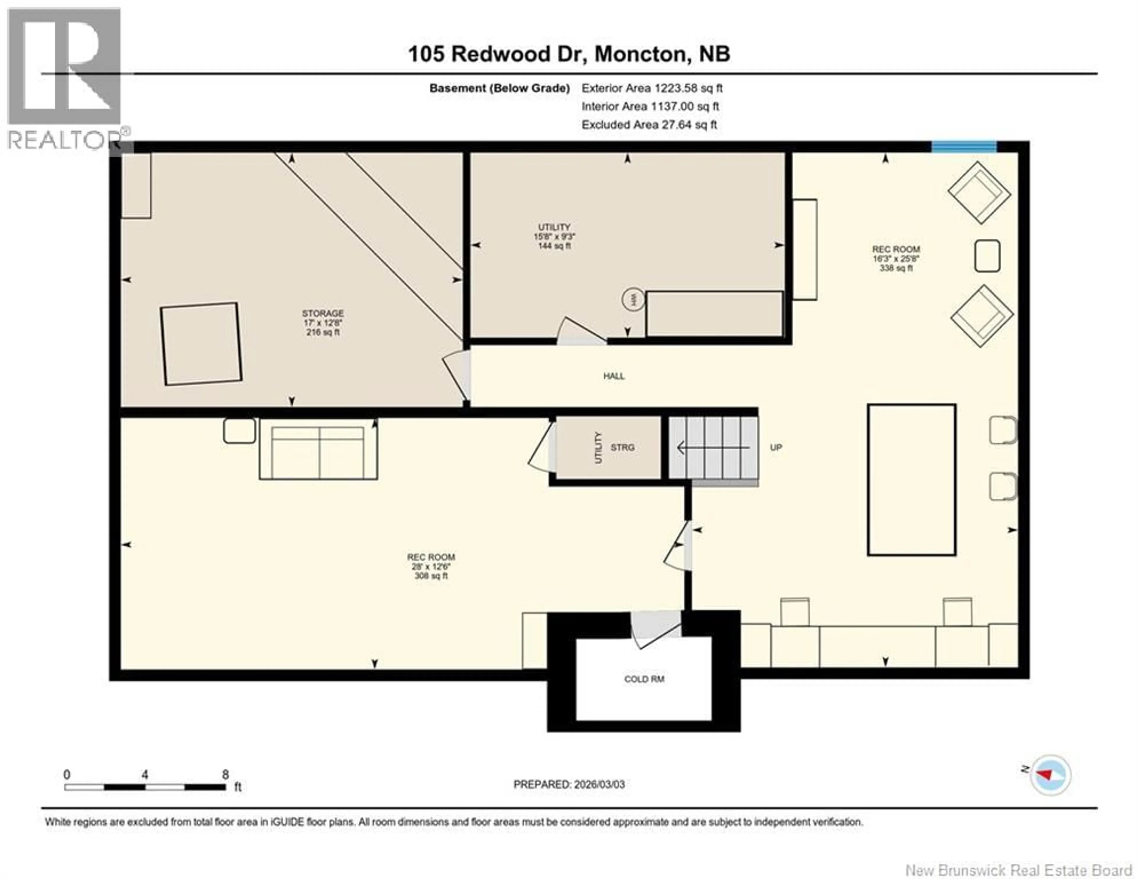 Floor plan for 105 REDWOOD DRIVE, Moncton New Brunswick E1G1W8