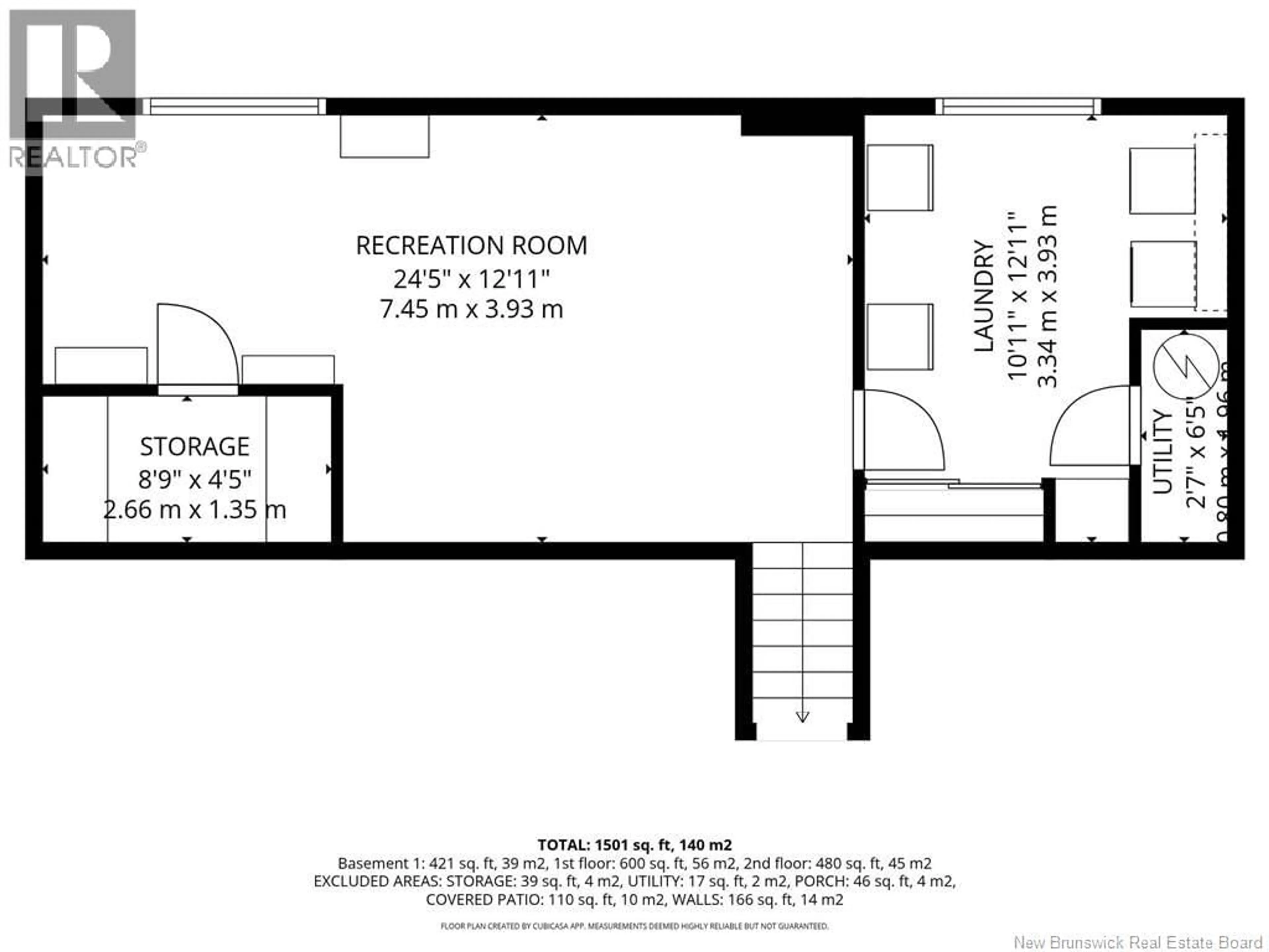 Floor plan for 3 ADAMS STREET, Tide Head New Brunswick E3N4K3