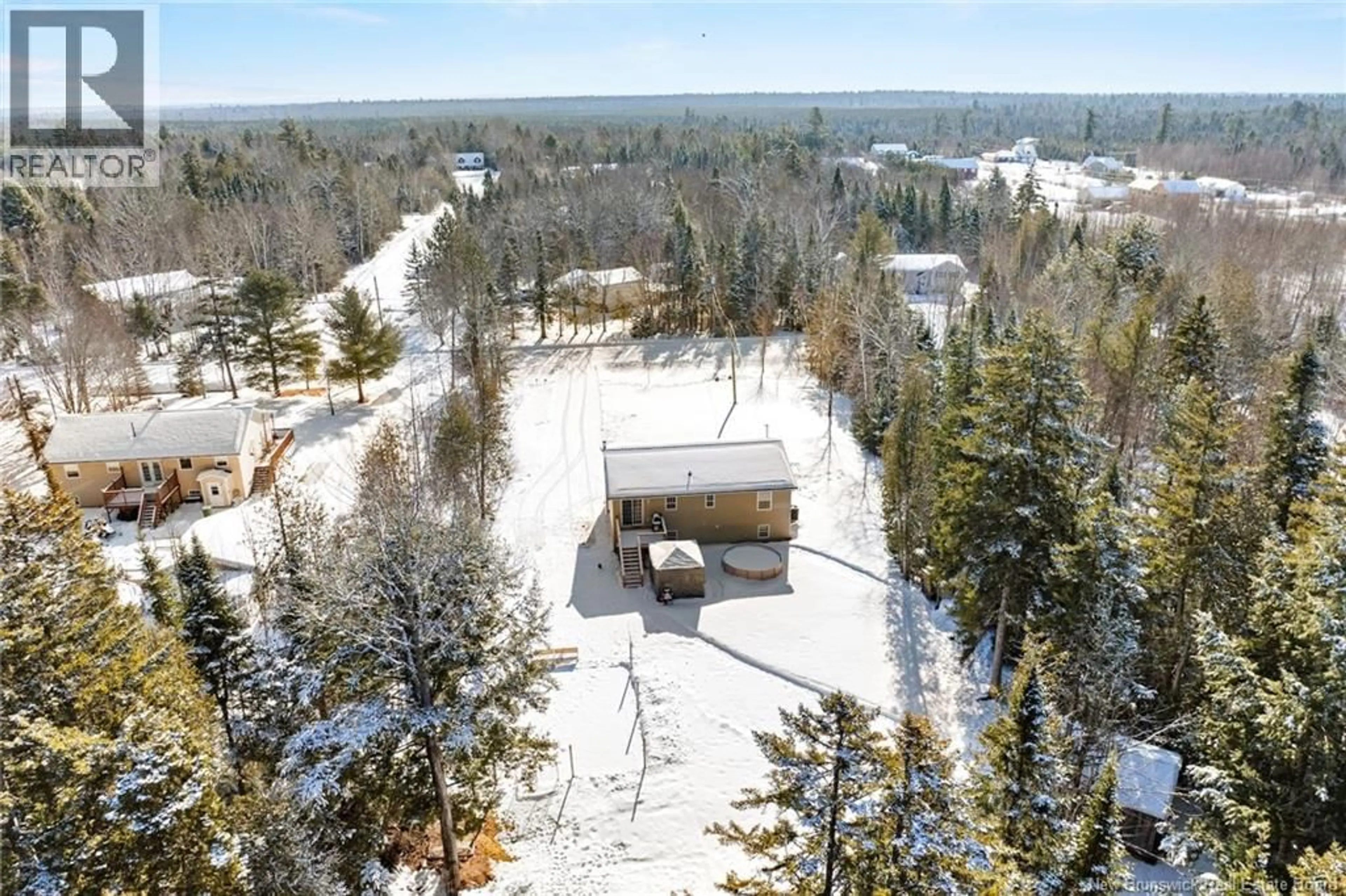 A pic from outside/outdoor area/front of a property/back of a property/a pic from drone, forest/trees view for 108 TUDOR AVENUE, Charters Settlement New Brunswick E3C1X6