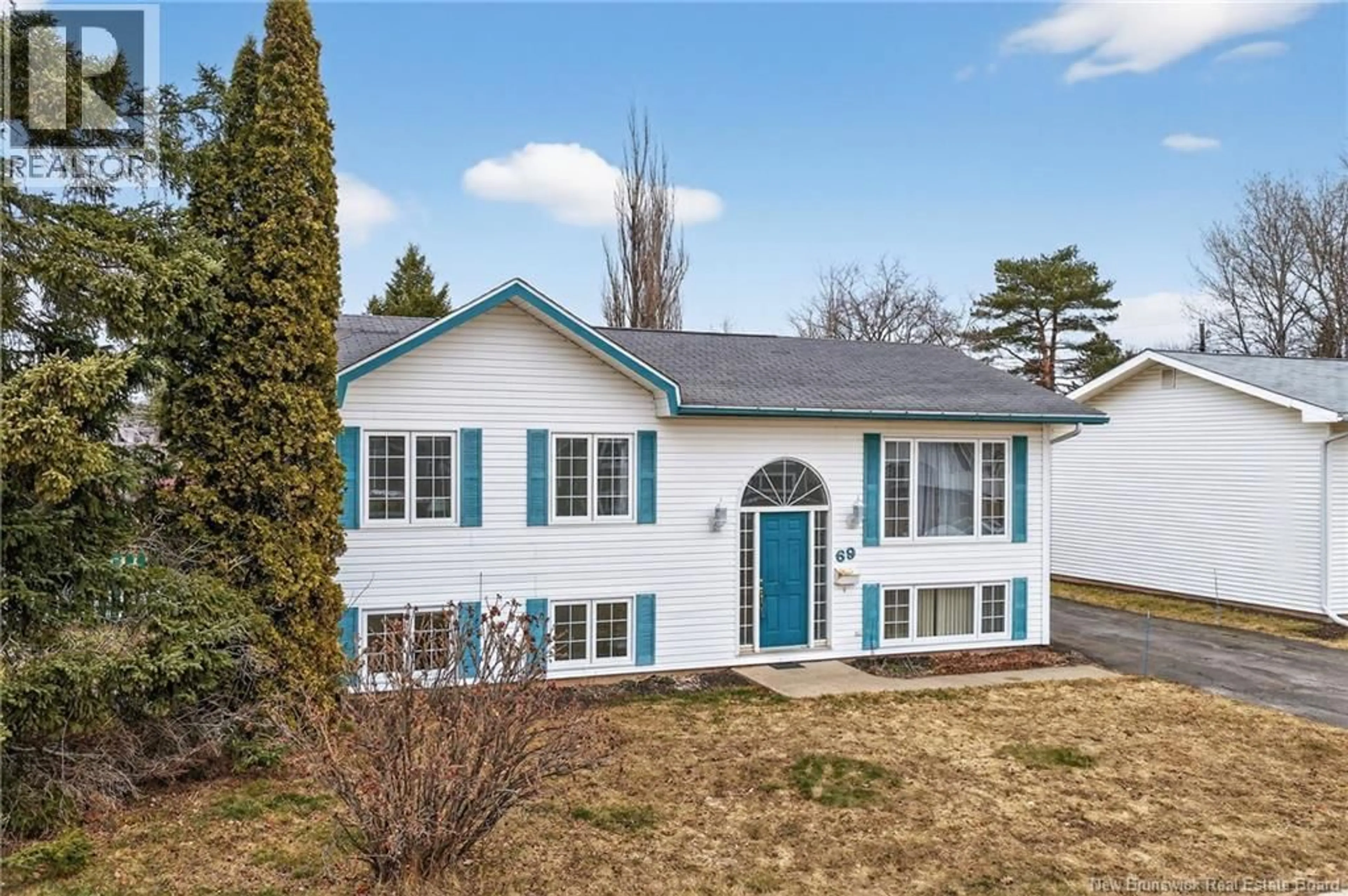 Home with vinyl exterior material, street for 69 PASADENA DRIVE, Moncton New Brunswick E1G1H7