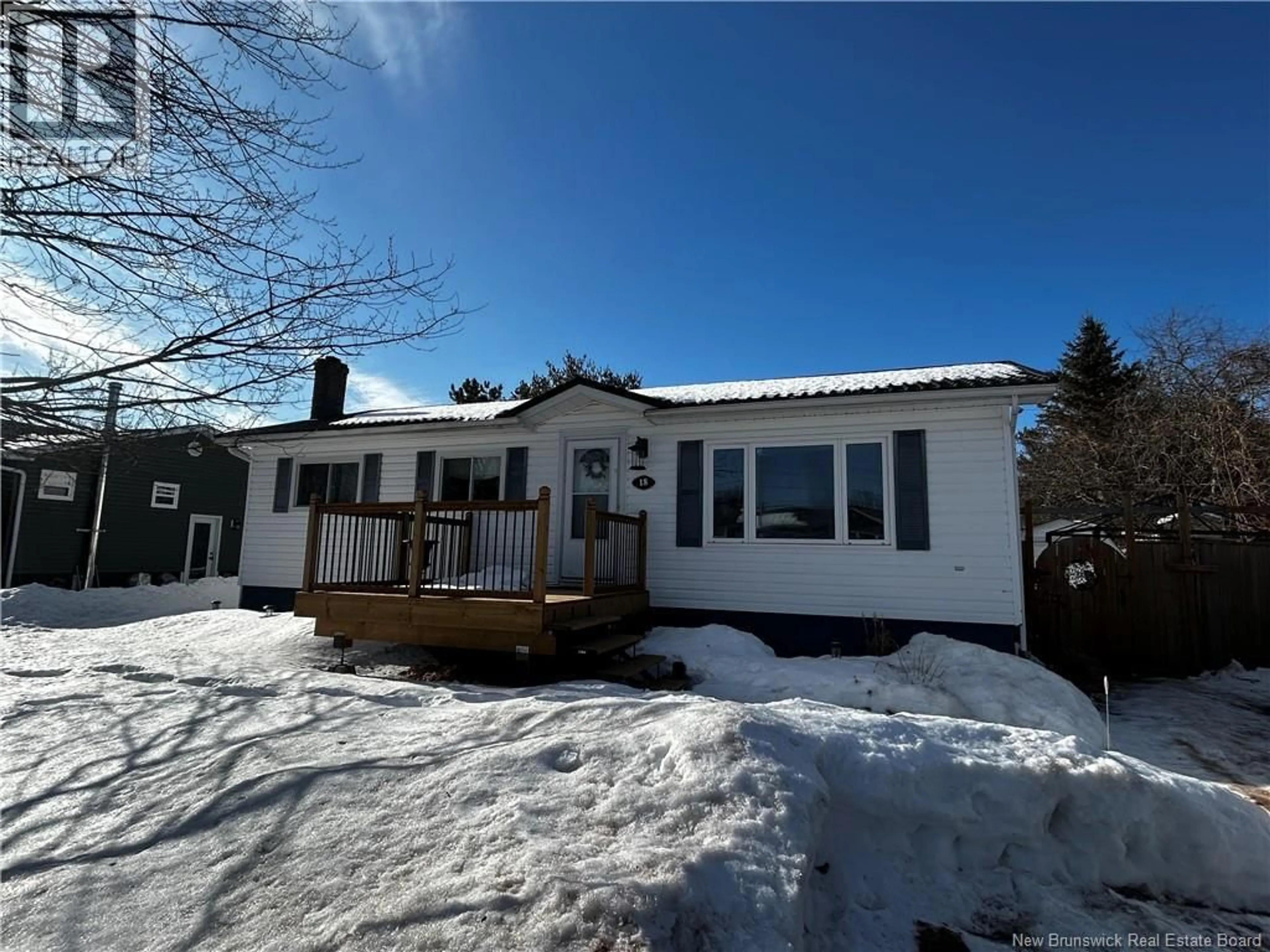 Home with vinyl exterior material, street for 18 FROST STREET, Riverview New Brunswick E1B4C9