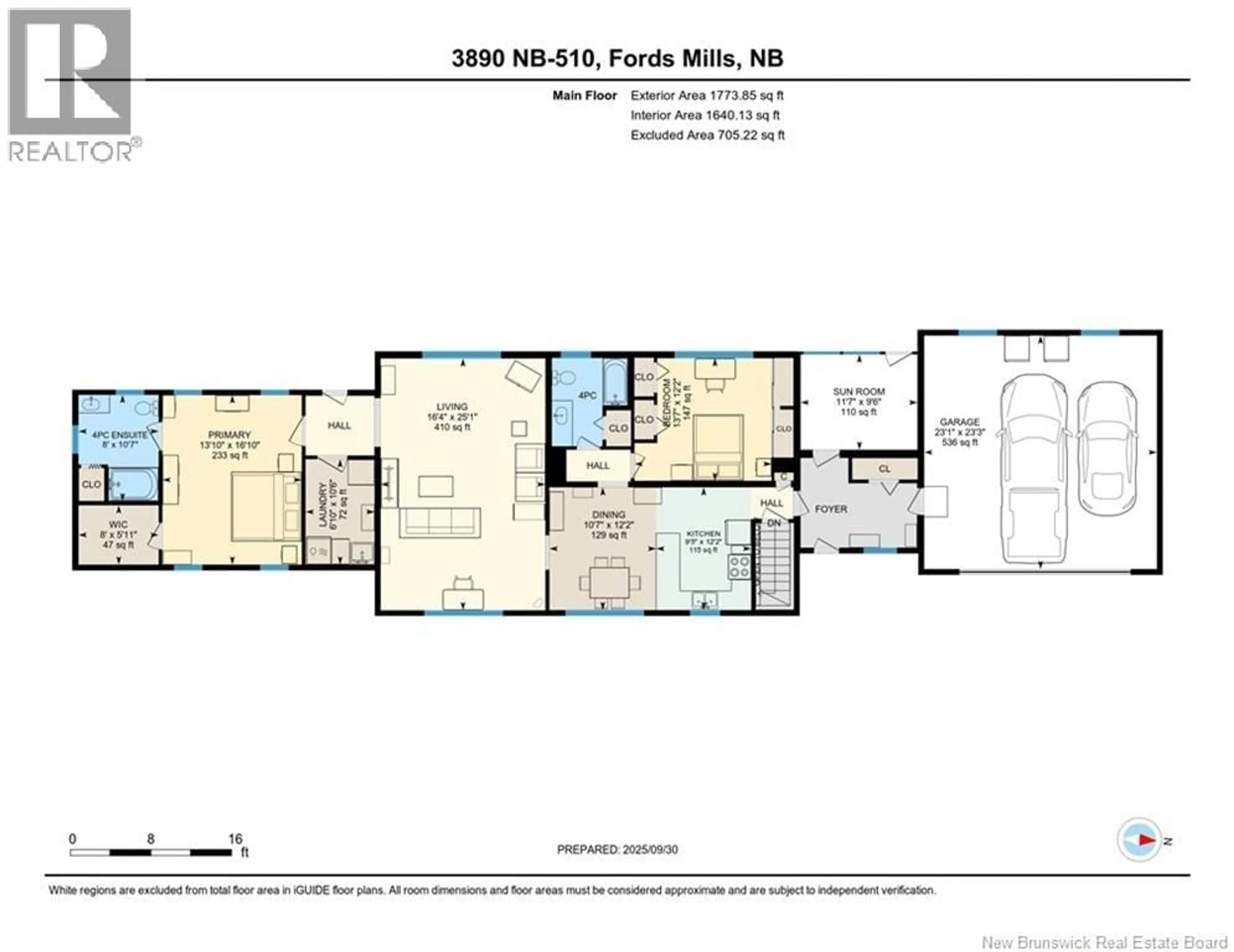 Floor plan for 3890 ROUTE 510, Fords Mills New Brunswick E4T1Y1