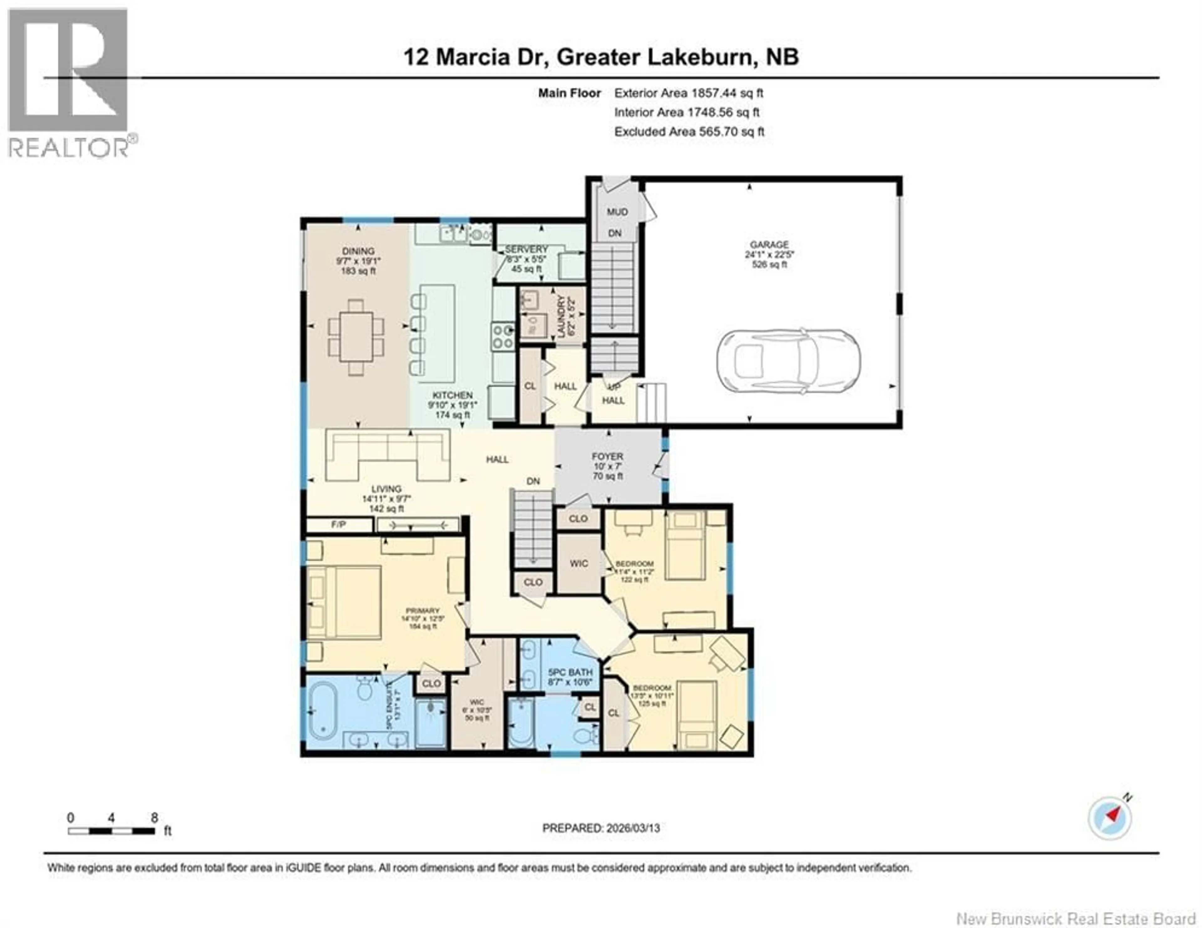 Floor plan for 12 MARCIA DRIVE, Greater Lakeburn New Brunswick E1H2C1