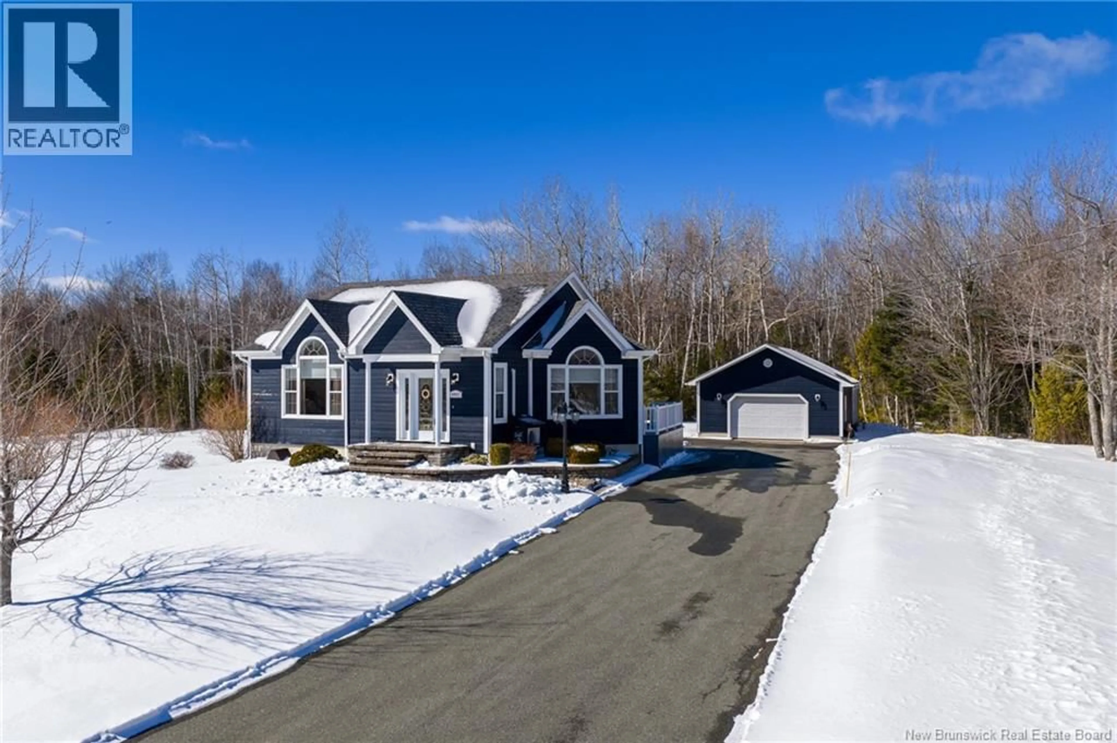 A pic from outside/outdoor area/front of a property/back of a property/a pic from drone, street for 4867 ROUTE 11, Brantville New Brunswick E9H1M3