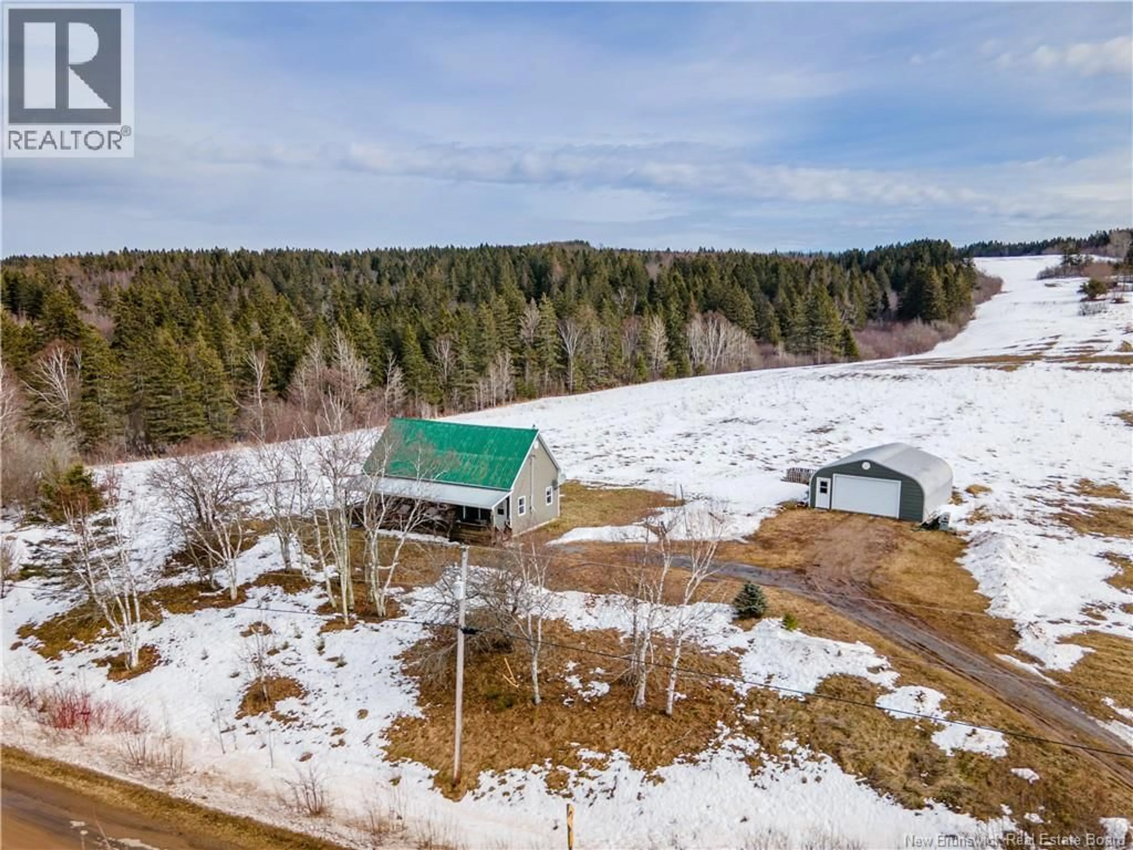 A pic from outside/outdoor area/front of a property/back of a property/a pic from drone, forest/trees view for 1130 CARSONVILLE ROAD, Carsonville New Brunswick E4G1B3