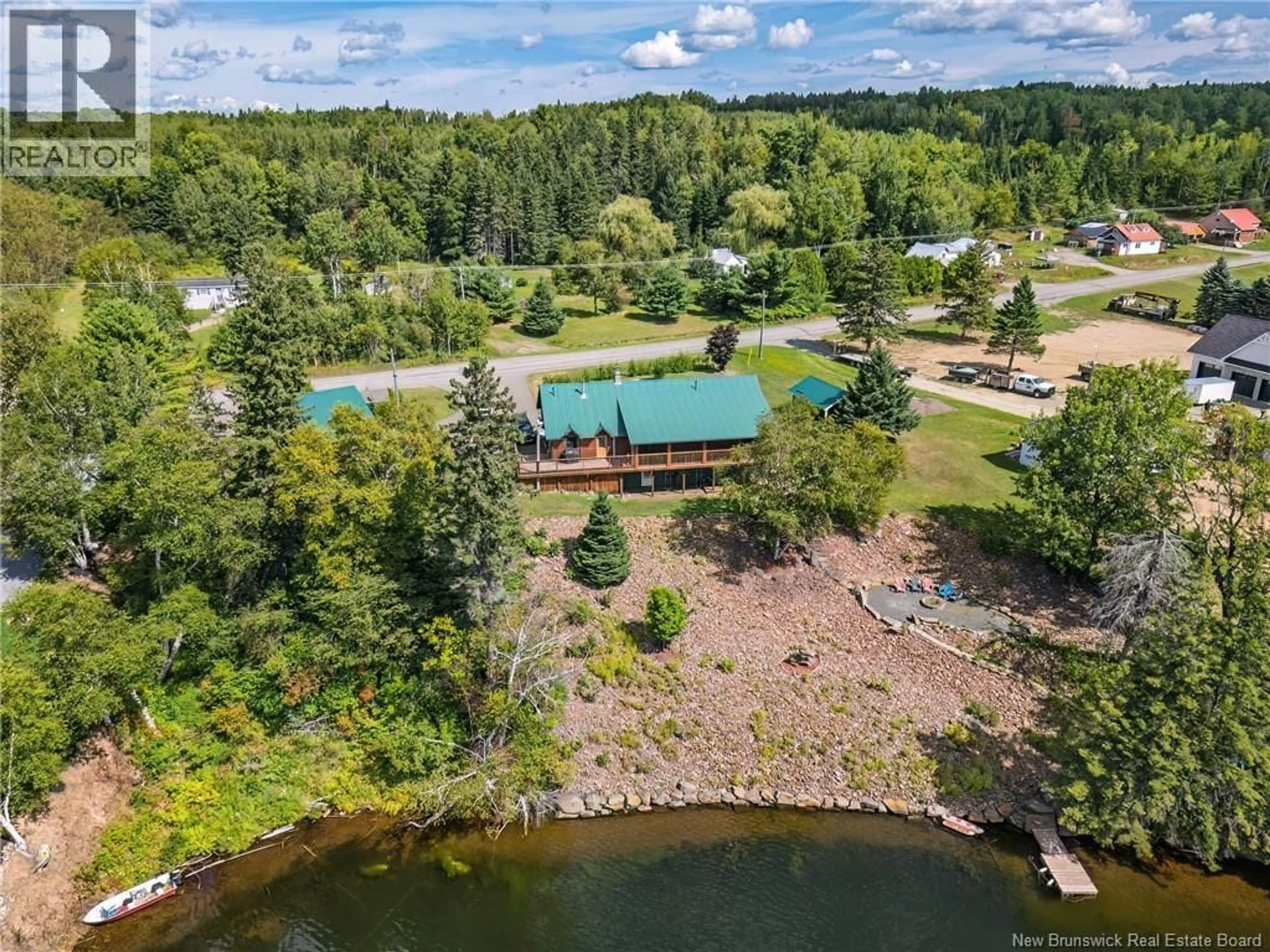 A pic from outside/outdoor area/front of a property/back of a property/a pic from drone, water/lake/river/ocean view for 420 ROUTE 390, Rowena New Brunswick E7H4P8