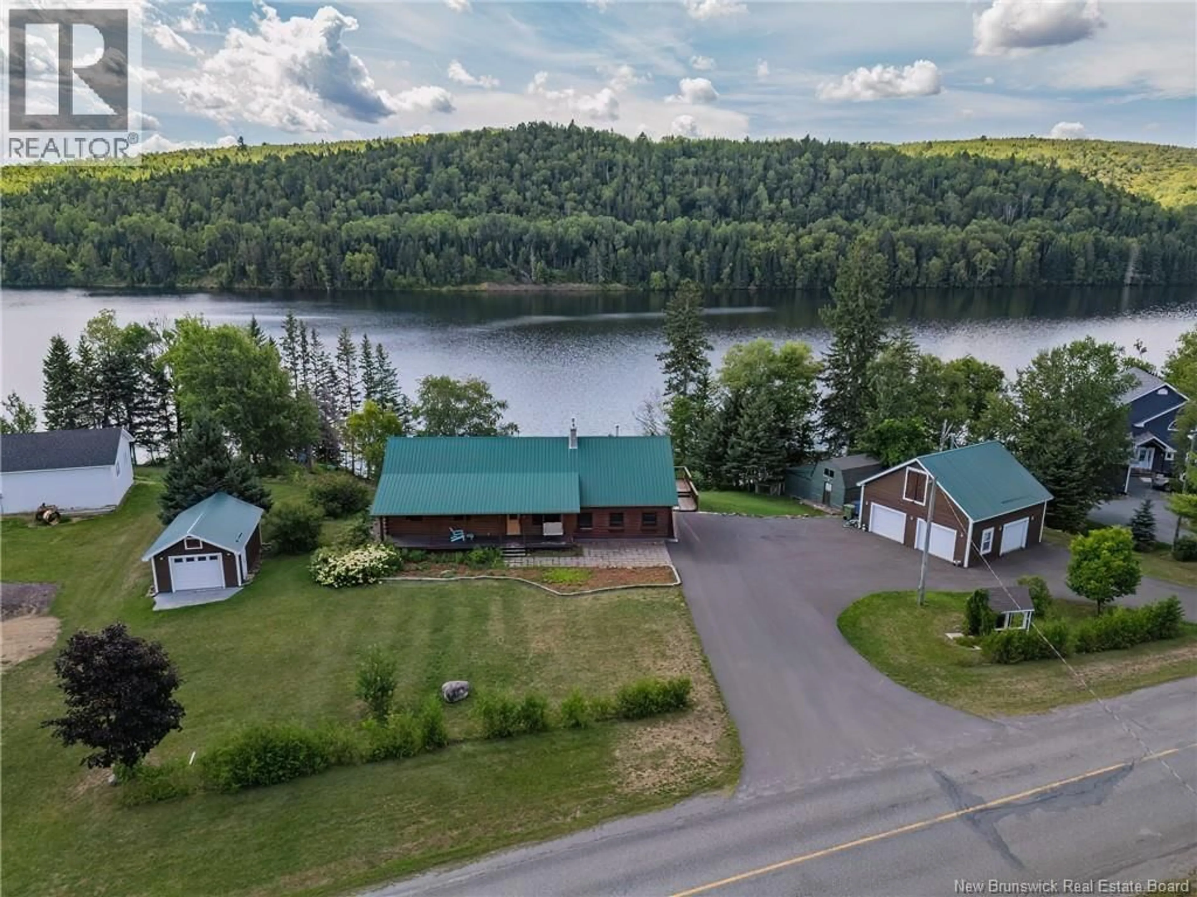 A pic from outside/outdoor area/front of a property/back of a property/a pic from drone, water/lake/river/ocean view for 420 ROUTE 390, Rowena New Brunswick E7H4P8