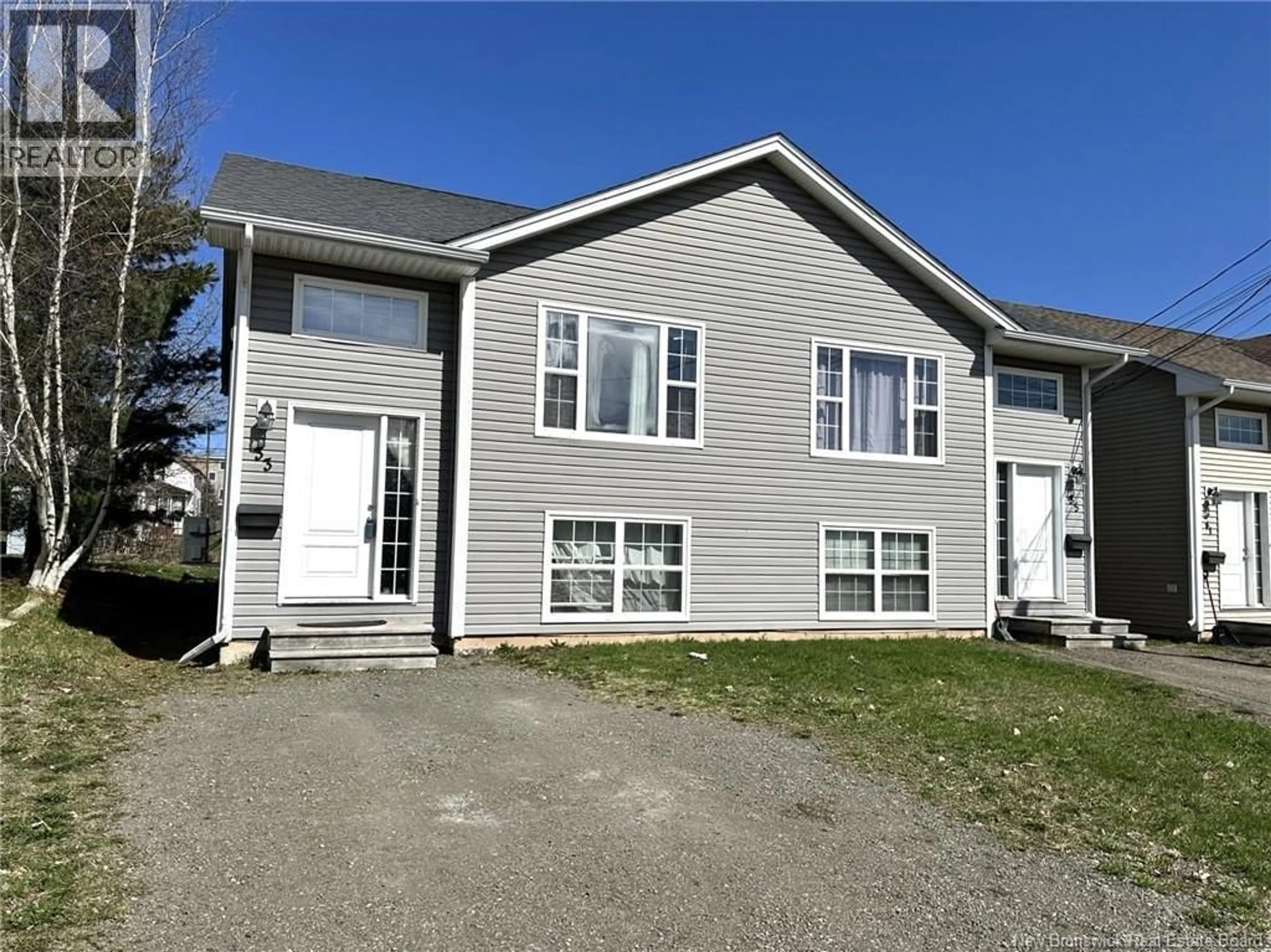 Home with vinyl exterior material, street for 33-35 BARNABY STREET, Moncton New Brunswick E1A4G6