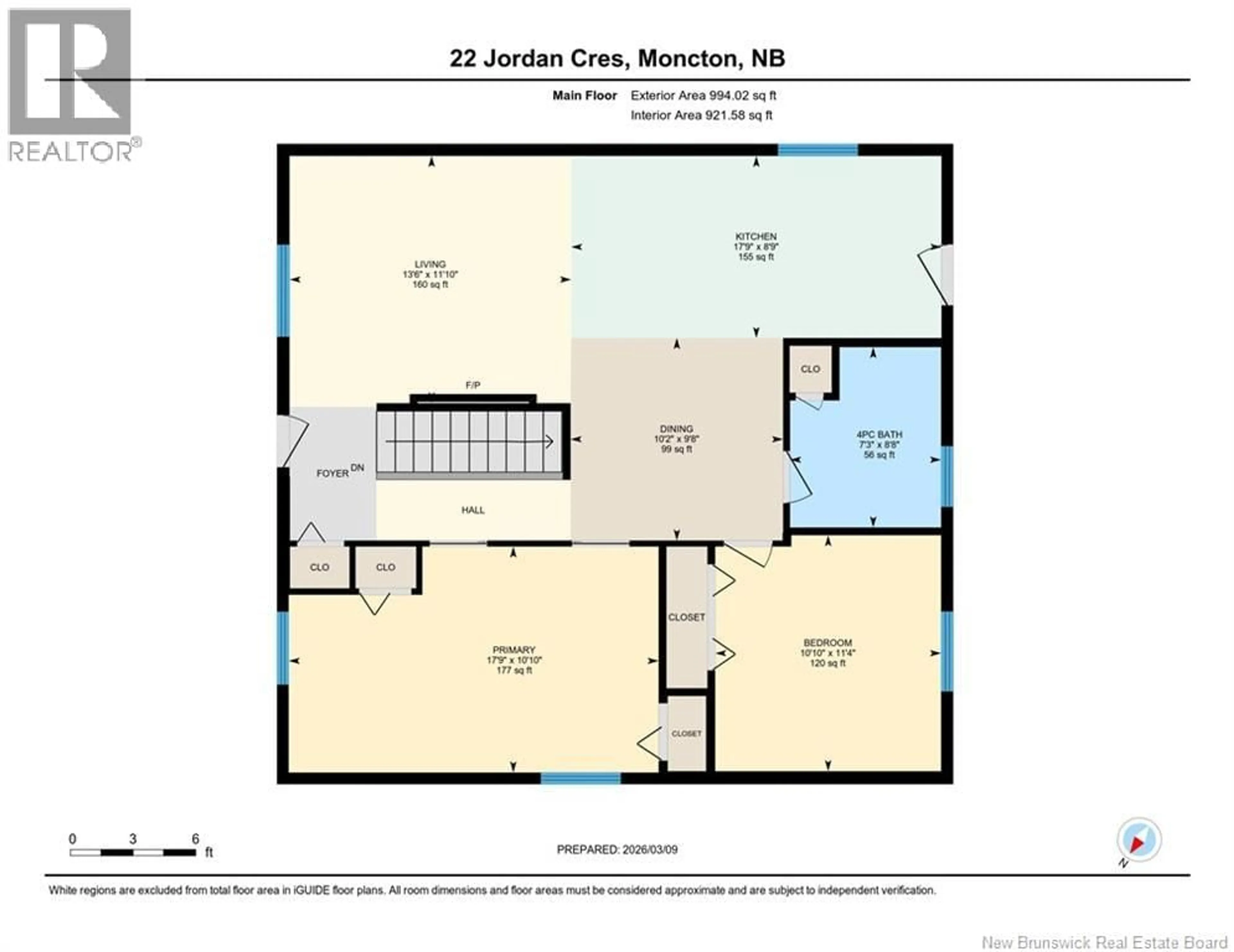 Floor plan for 22 JORDAN CRESCENT, Moncton New Brunswick E1C0S6